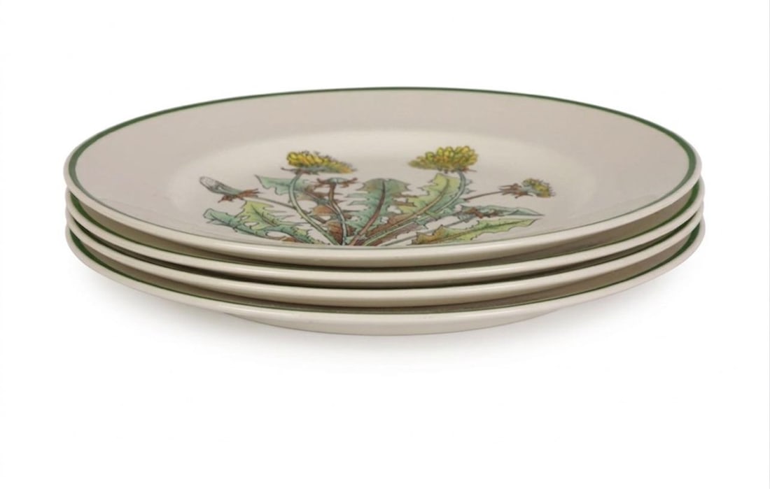 Vintage Tiffany & Co. "Wild Flowers" Porcelain Plates - Set of 4 - 3