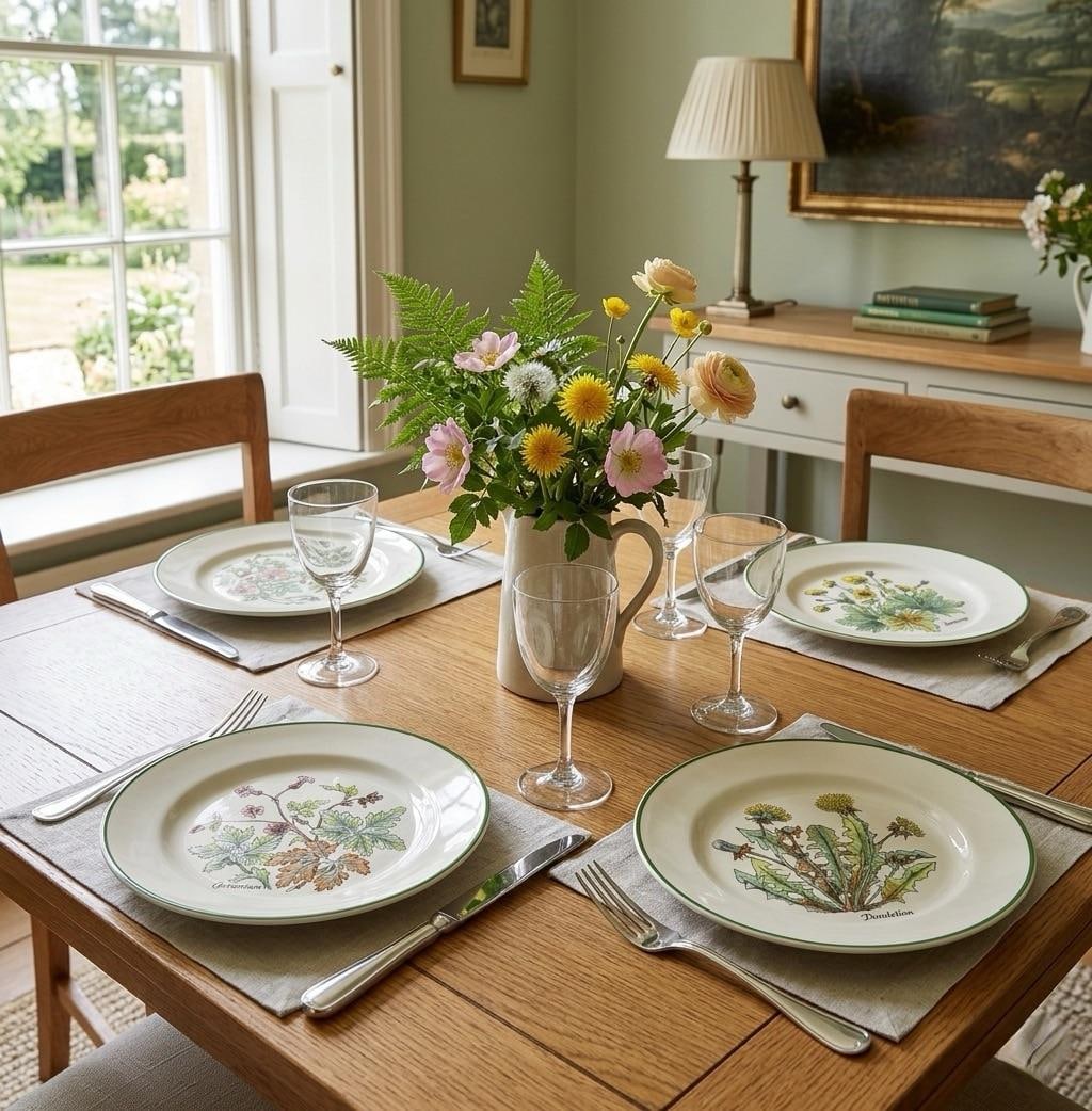 Vintage Tiffany & Co. "Wild Flowers" Porcelain Plates - Set of 4 - 5