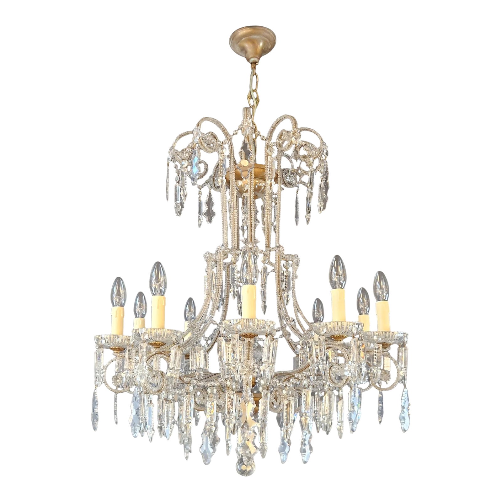 Antique French Crystal Chandelier Directoire Style Louis XVI Influence - Restored (1 of 12)