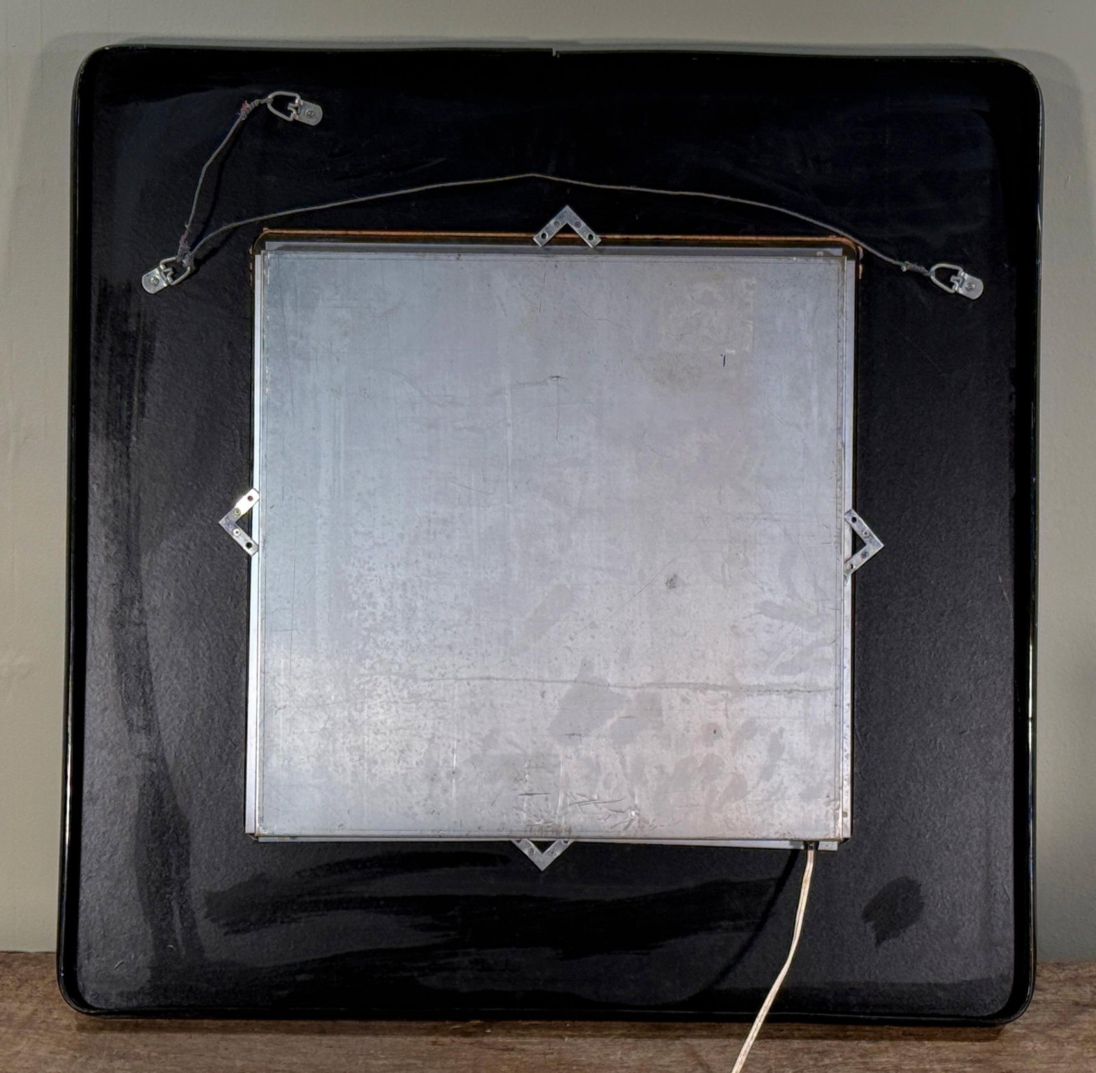 Vintage c.1970's/80's Infinity Mirror Wall Light in Matte Black - 12