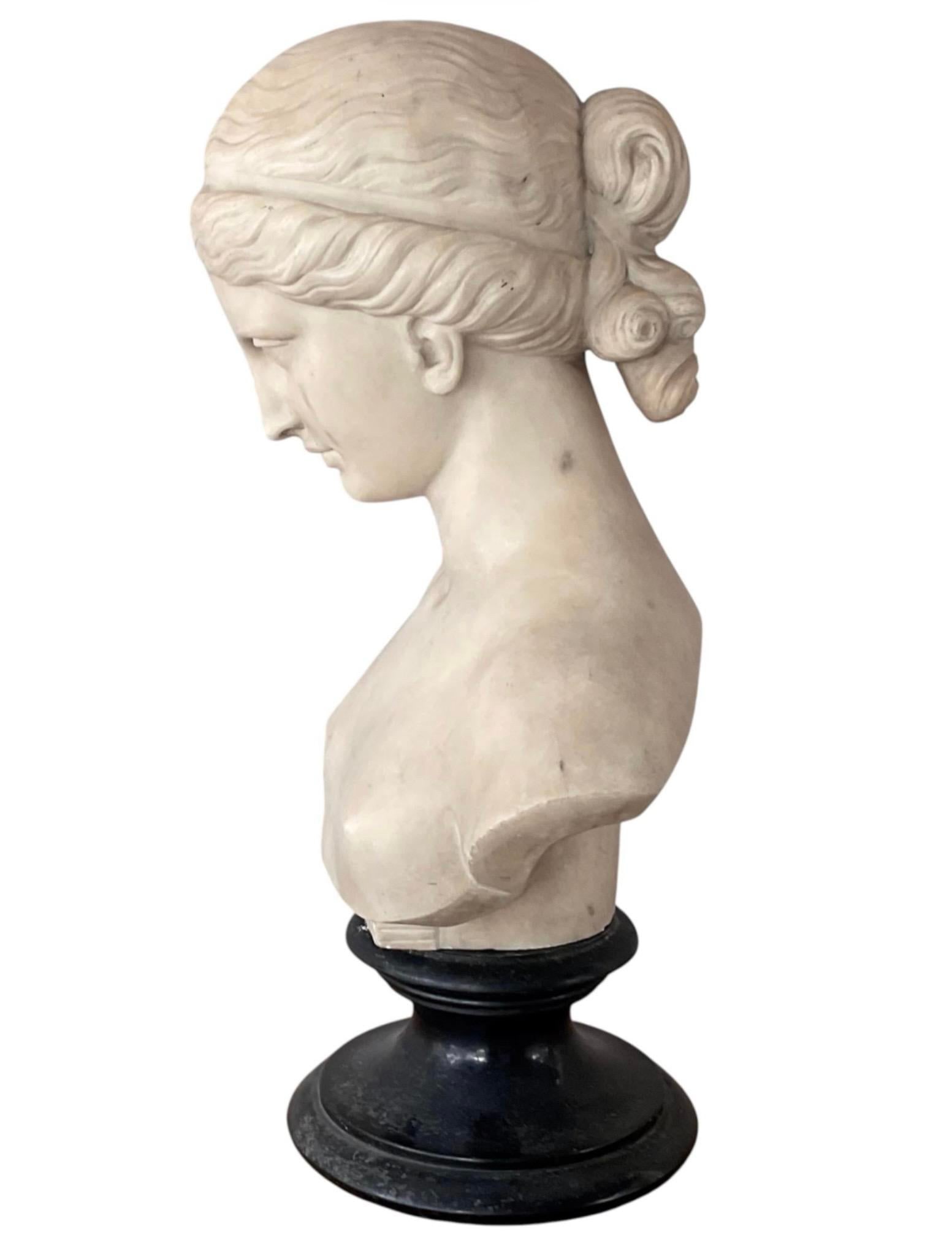 Italian Carved Marble Bust of a Young Woman - 13