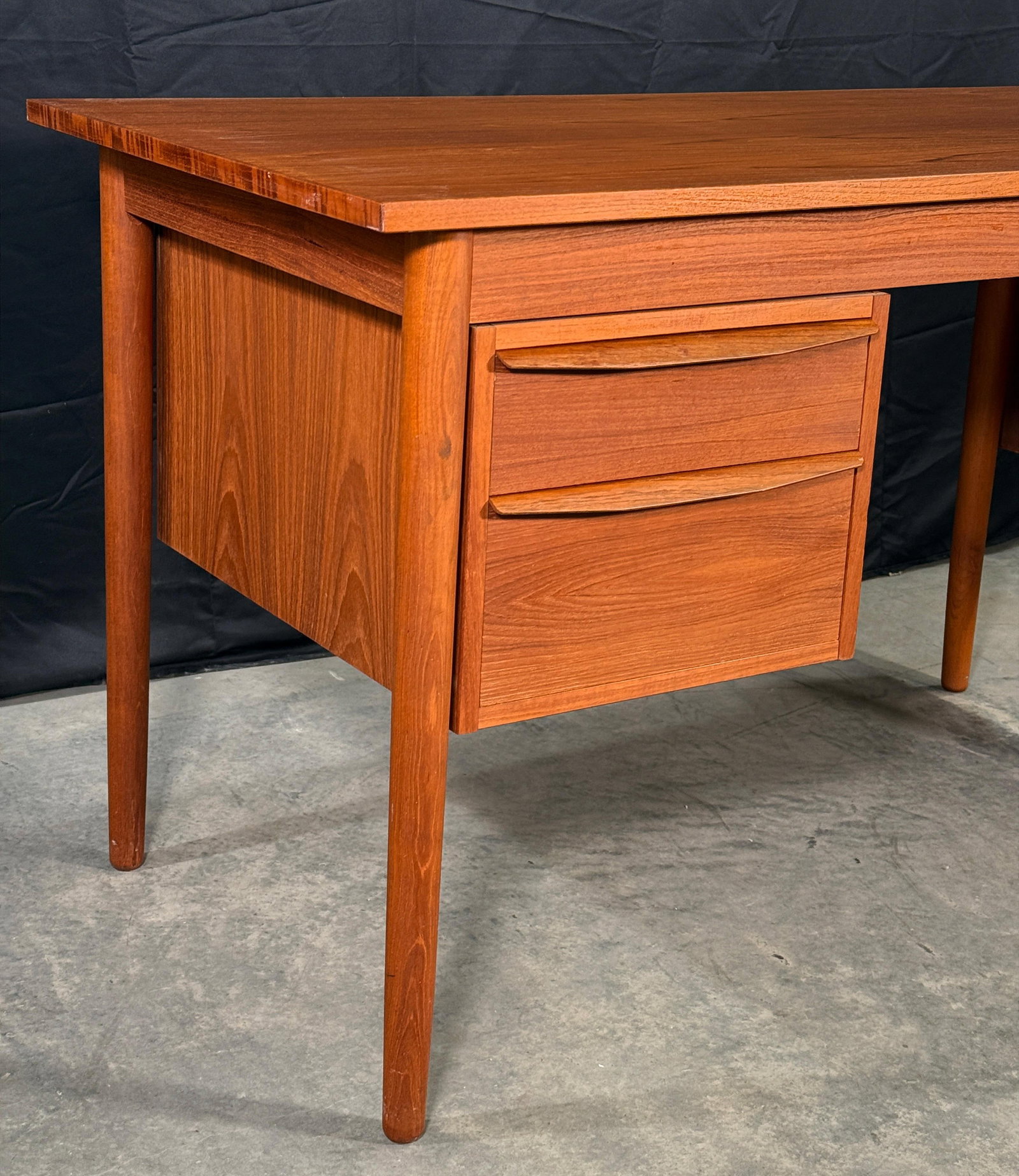 Danish Modern Teak Drop-Leaf Writing Desk With Two Drawers, Denmark, 1960s - 3