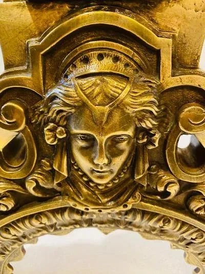 Antique Brass Andirons - 7