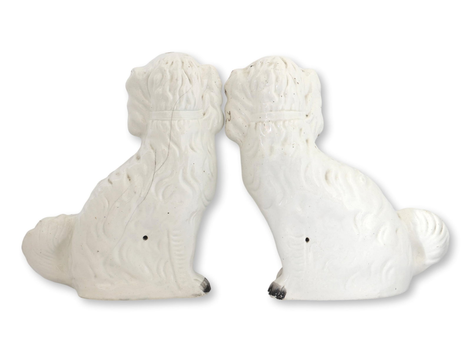 Large Antique Staffordshire Dogs - 5