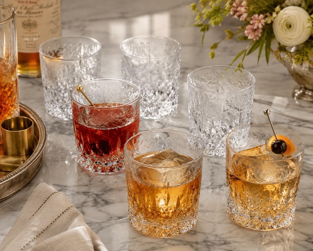 Late 20th Century Rogaska Gallia Double Old Fashioneds S/6 - 7