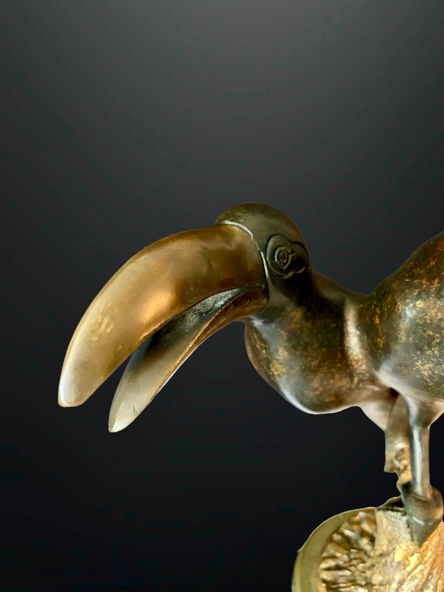 Late 20th Century Llewellyn Davies Signed Limited Edition Bronze Triple Toucan Sculpture - 4/20 - 3