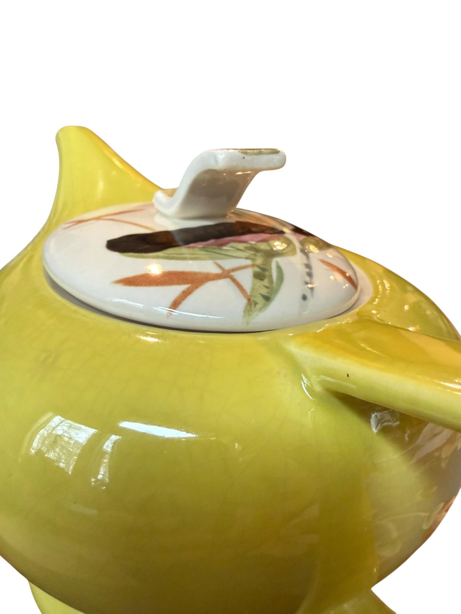 Red Wing Pottery Lotus Teapot 1950's - 11