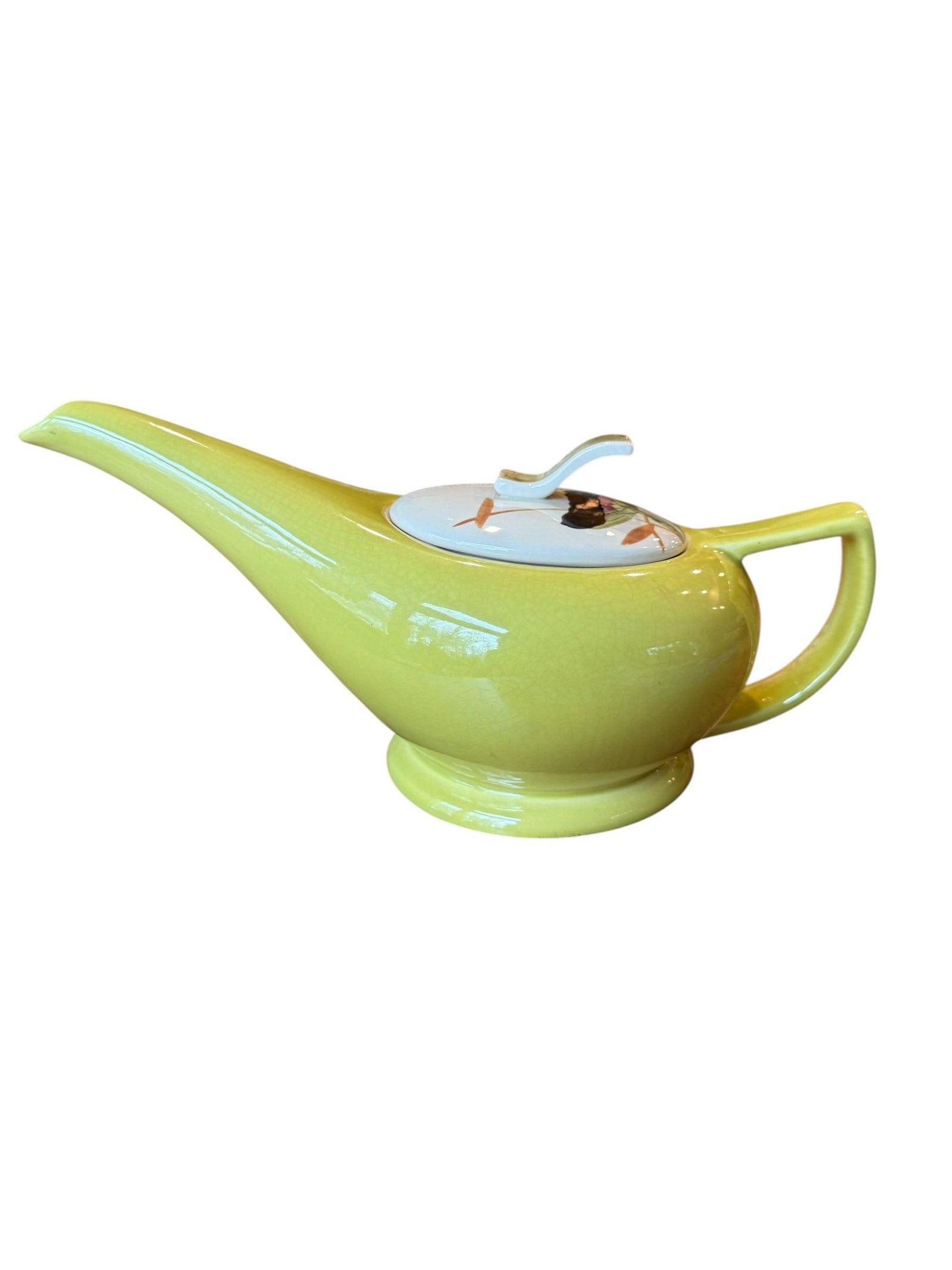 Red Wing Pottery Lotus Teapot 1950's - 16