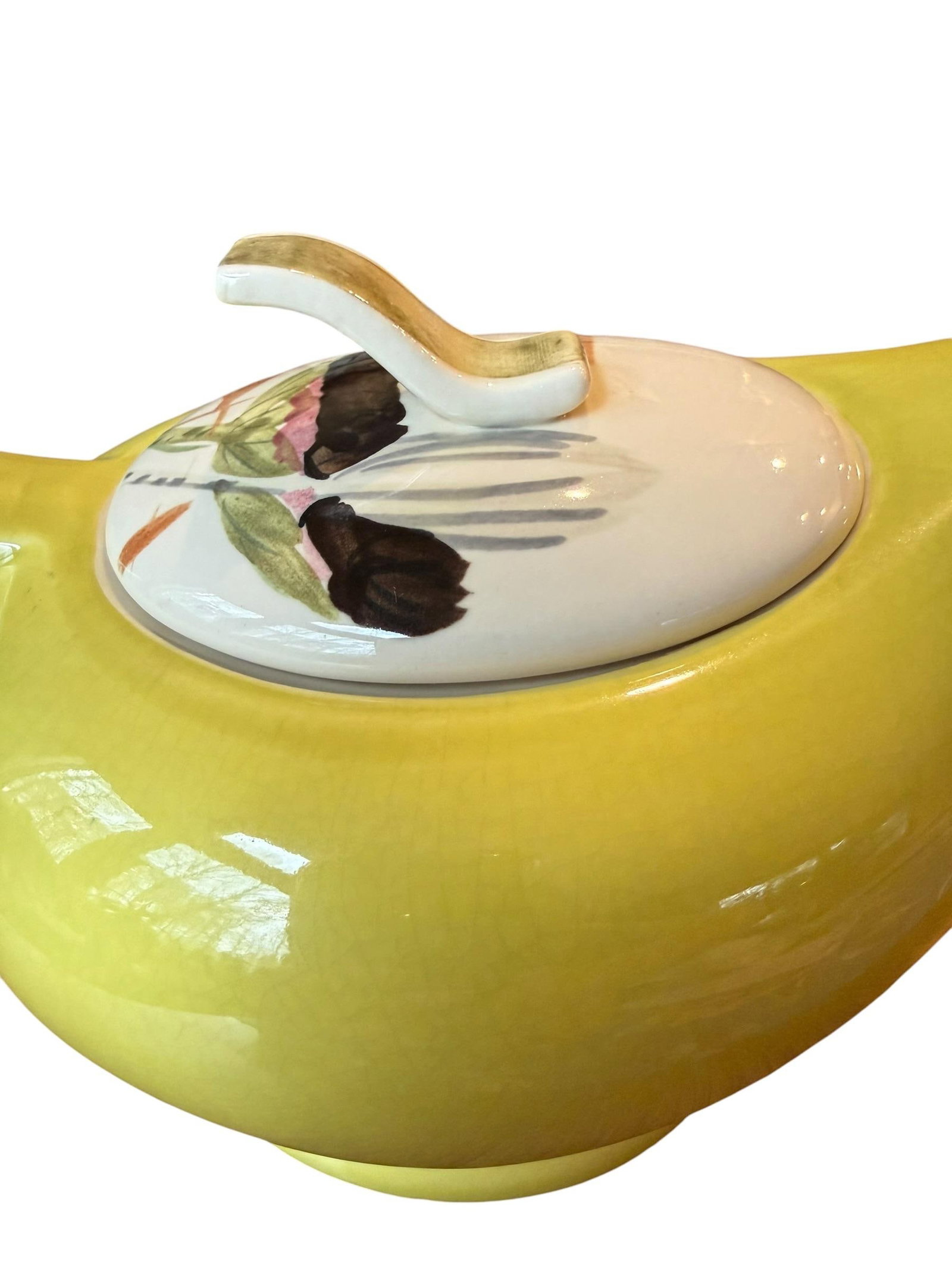 Red Wing Pottery Lotus Teapot 1950's - 5