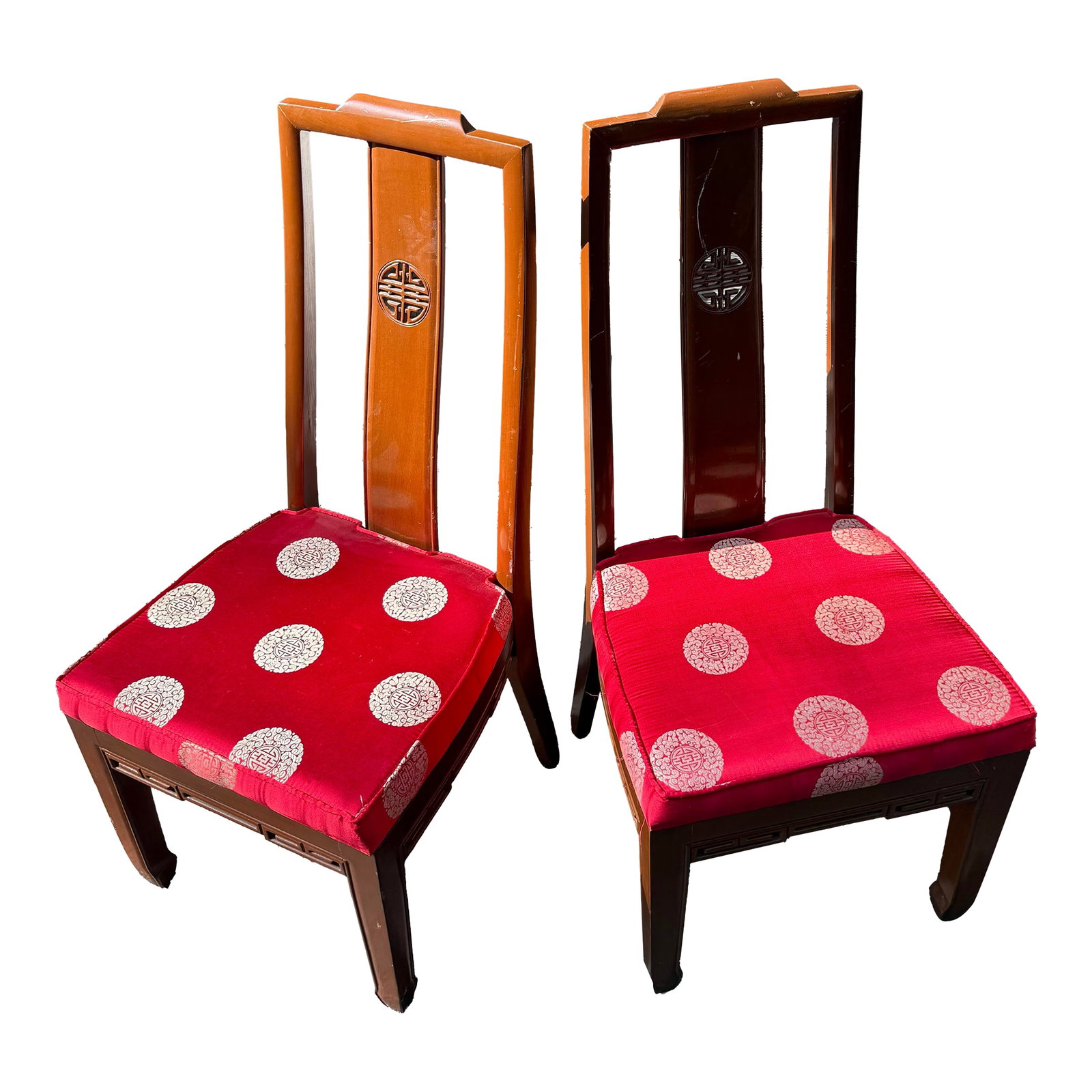Rosewood Dining Chairs 1960s Asian Ming Chinoiserie Lot of 2 (1 of 8)