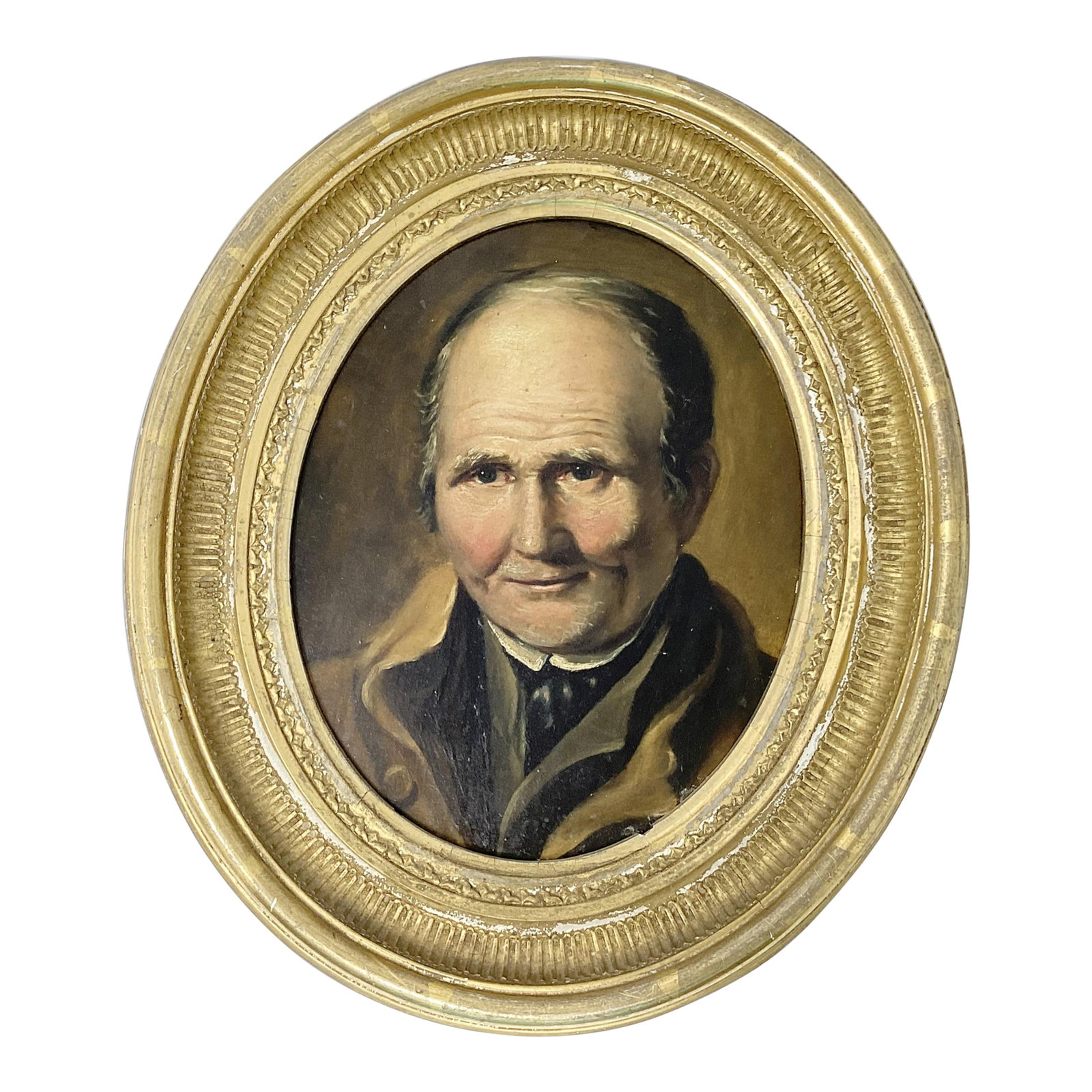 Early 19th C Portrait of John Newman, Oil on Board, Original Frame (1 of 2)