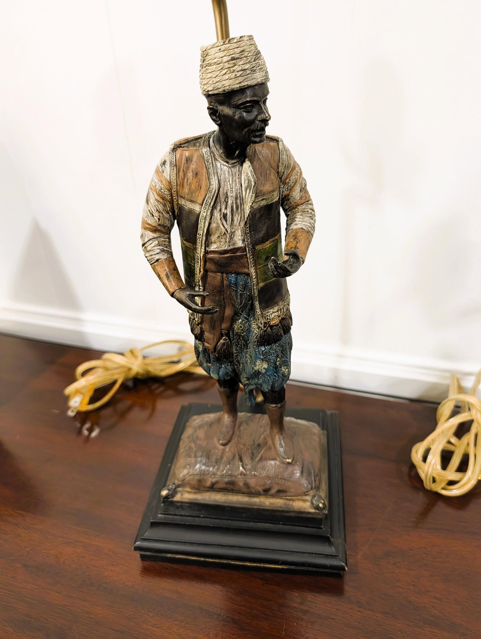 Mid 20th Century Rare Viennese Cold Painted Bronze Figural Table Lamps, Orientalist Sculptures - a P - 11