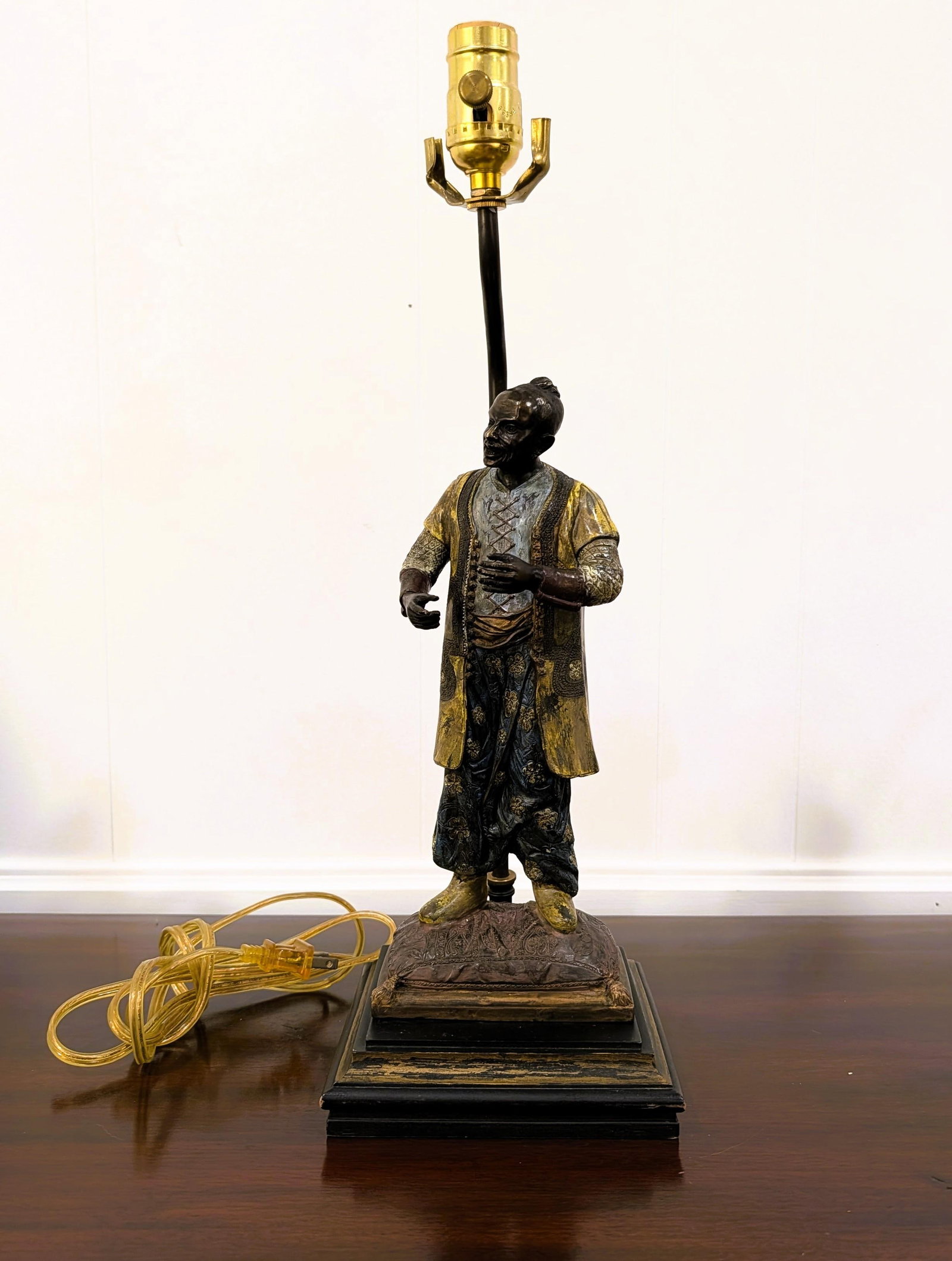 Mid 20th Century Rare Viennese Cold Painted Bronze Figural Table Lamps, Orientalist Sculptures - a P - 14