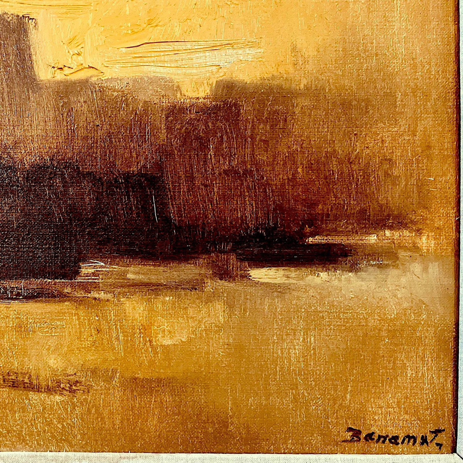 1980's Abstract Impressionist Desert Landscape - After Sunset by Robert Baranet - Rare Carl Laughlin - 6