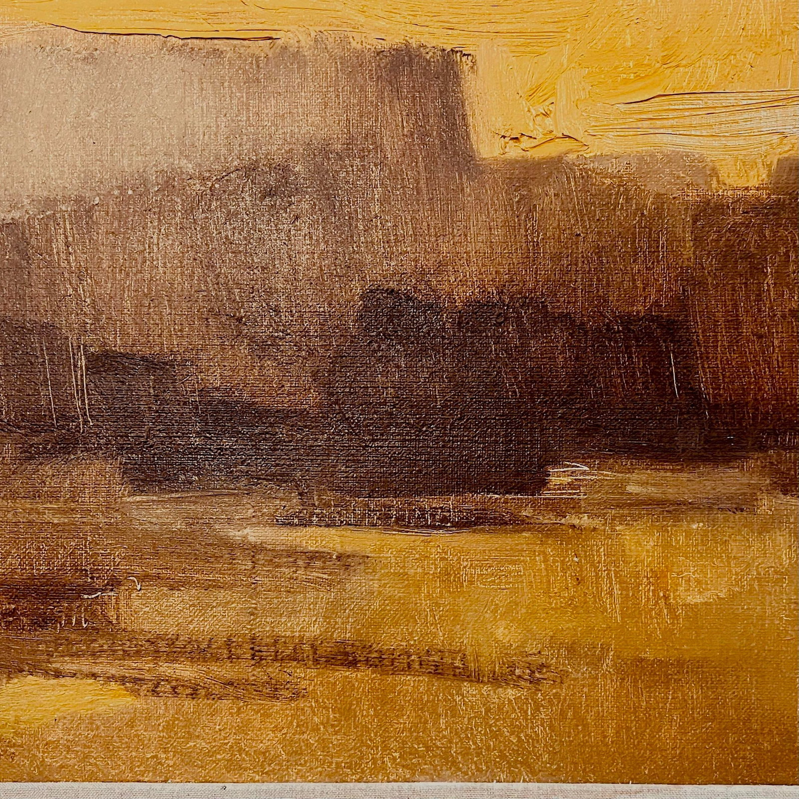 1980's Abstract Impressionist Desert Landscape - After Sunset by Robert Baranet - Rare Carl Laughlin - 7