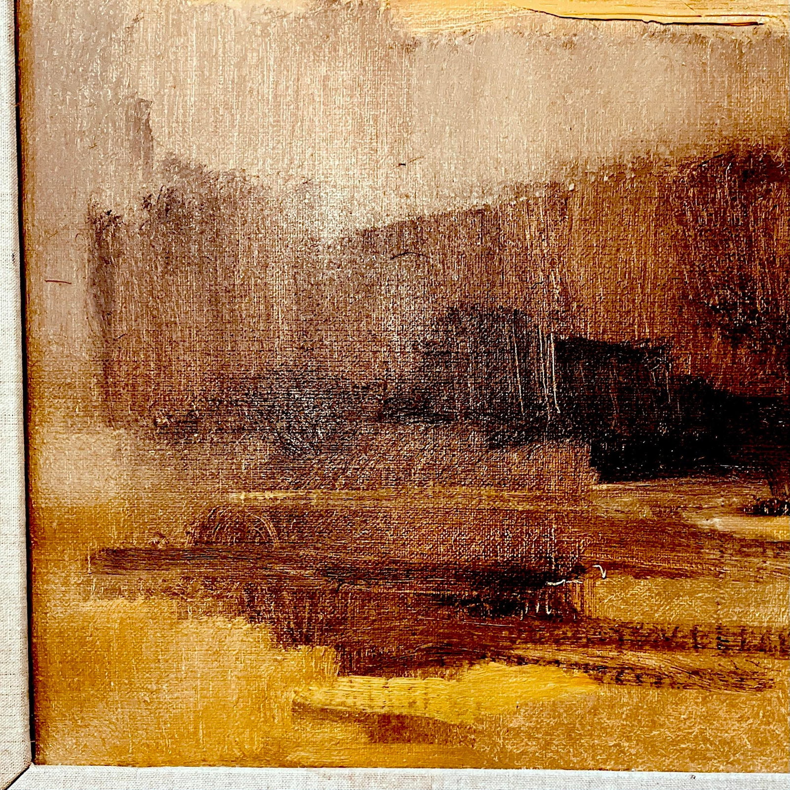 1980's Abstract Impressionist Desert Landscape - After Sunset by Robert Baranet - Rare Carl Laughlin - 8
