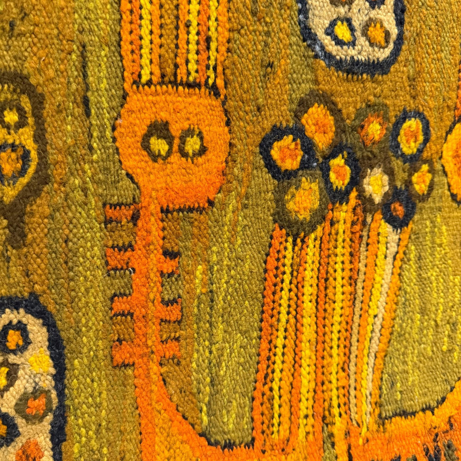 Vintage 1970s Abstract Polish Tapestry Designed by ElÅ¼bieta Kaszycka Mid-Century - 7