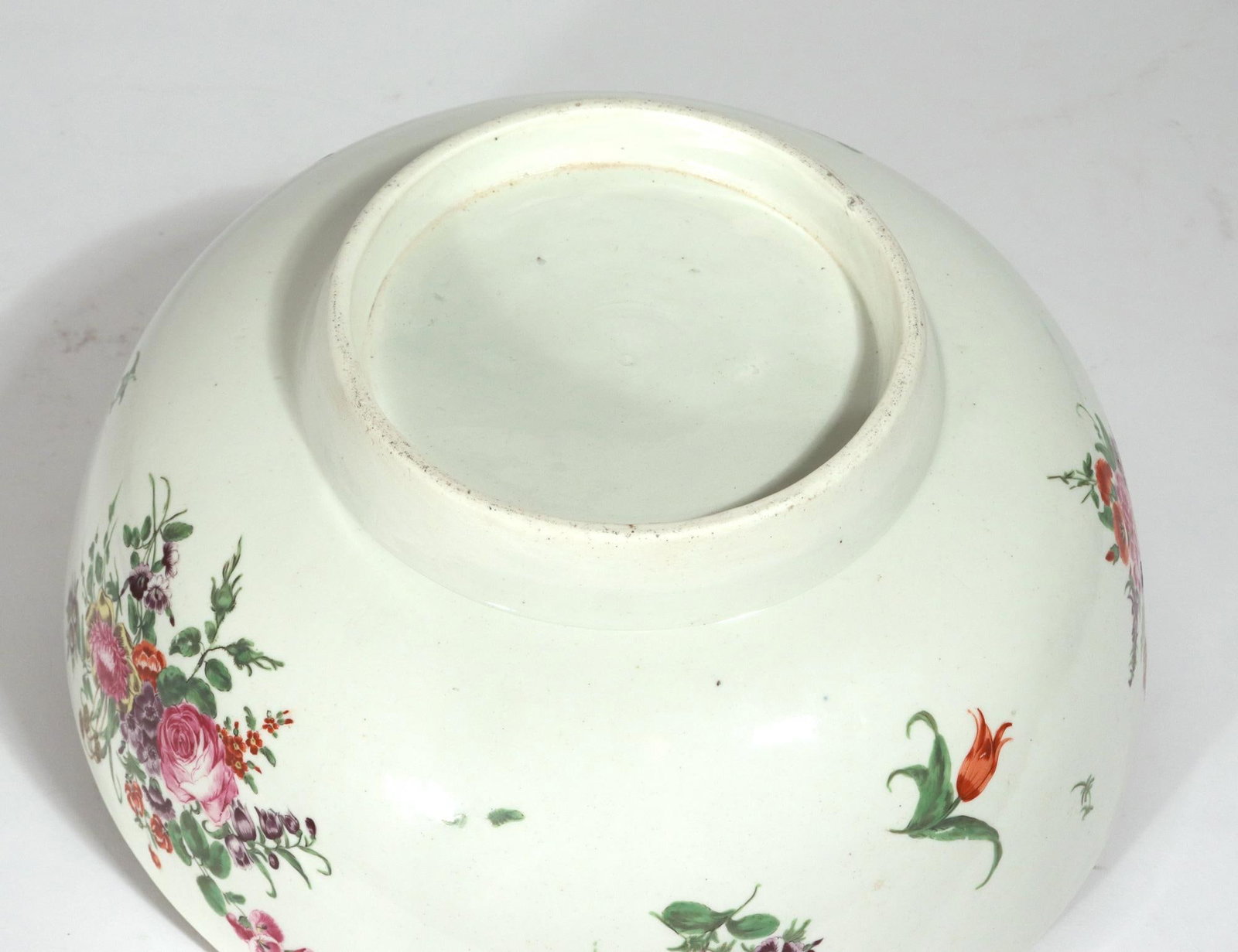 18th-Century First Period Worcester Porcelain Botanical Punch Bowl - 13