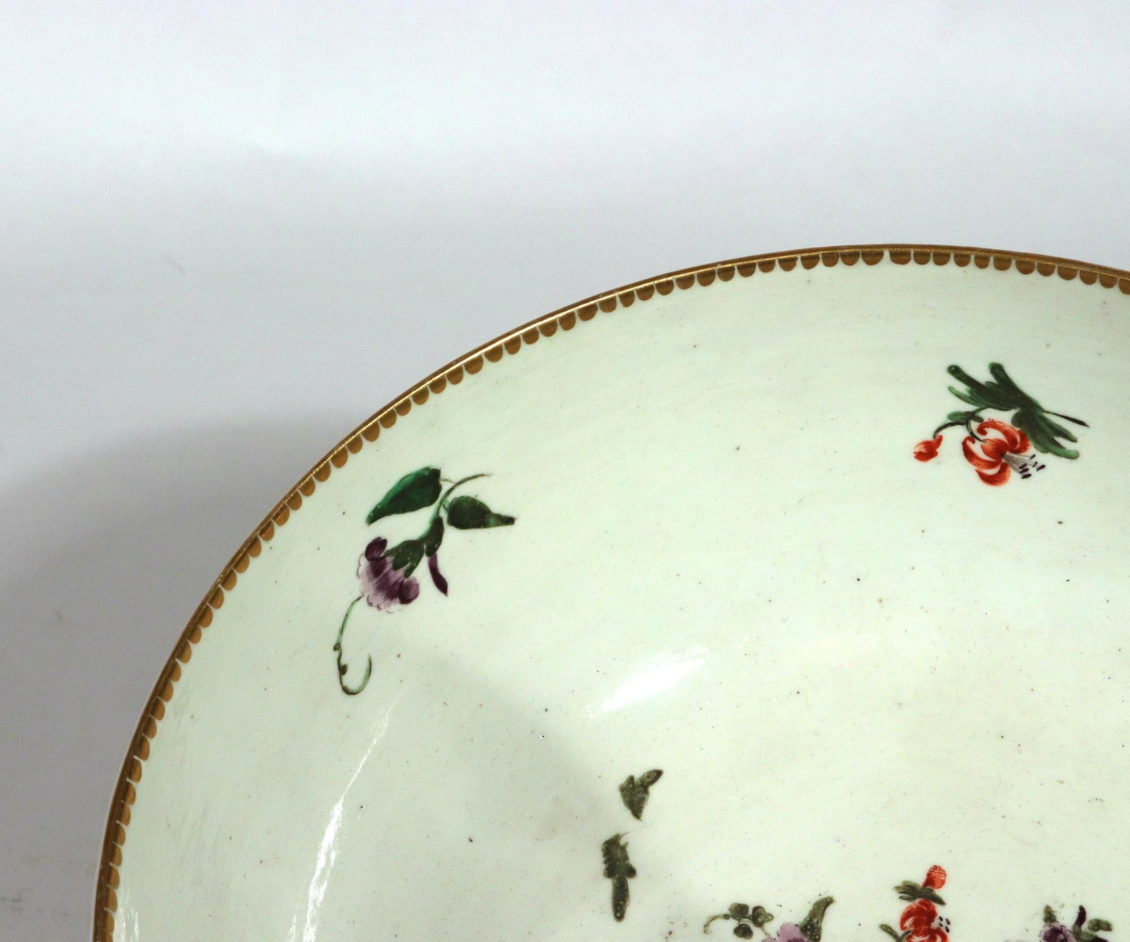 18th-Century First Period Worcester Porcelain Botanical Punch Bowl - 16