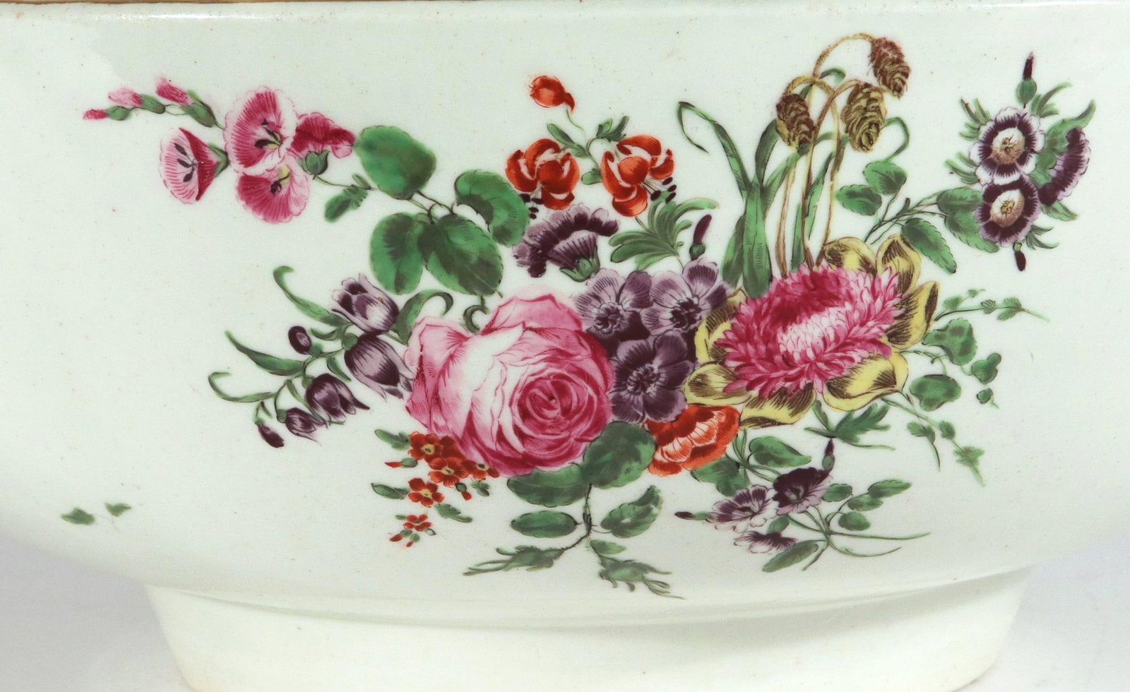 18th-Century First Period Worcester Porcelain Botanical Punch Bowl - 8