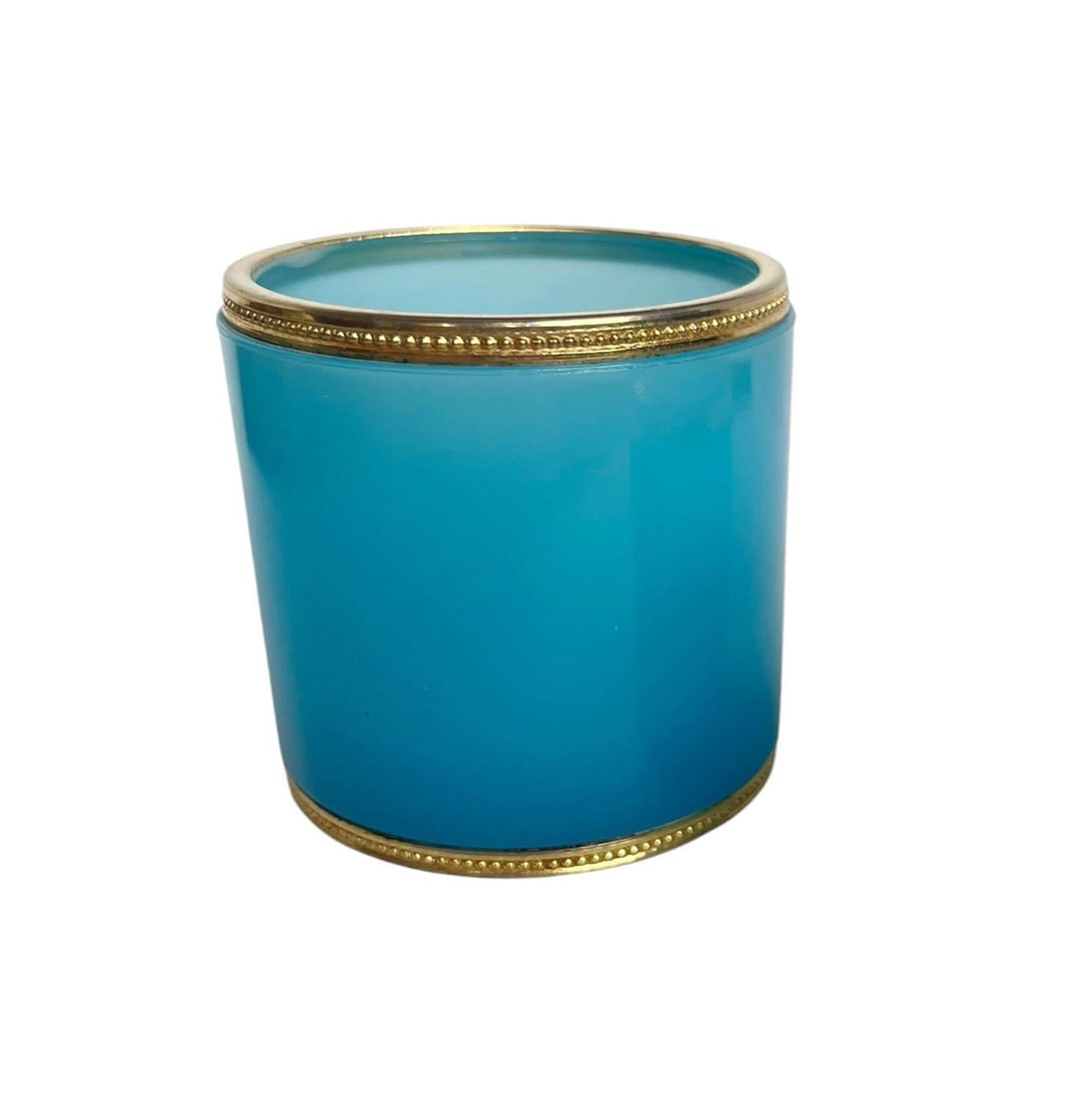 19th Century Italian Murano Blue Opaline Cups - A Pair - 6