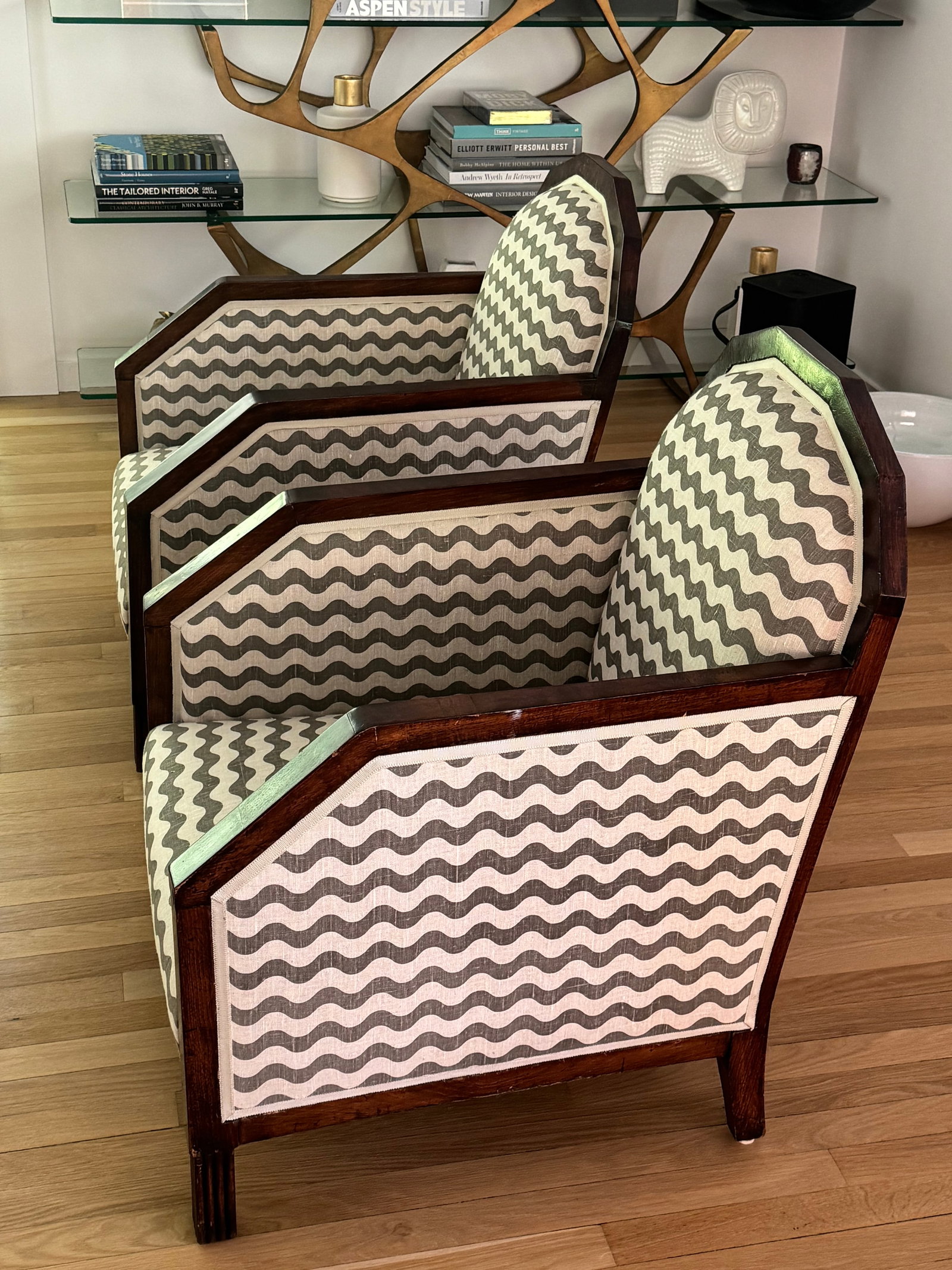 1920s Pair of Art-Deco-Inspired Accent Chairs - 3