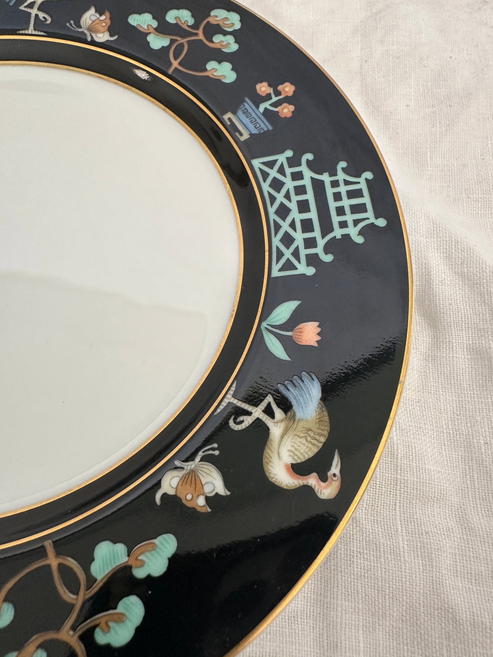 1970s Fitz & Floyd "Chinoiserie" Salad Plate Set of 7 - 2