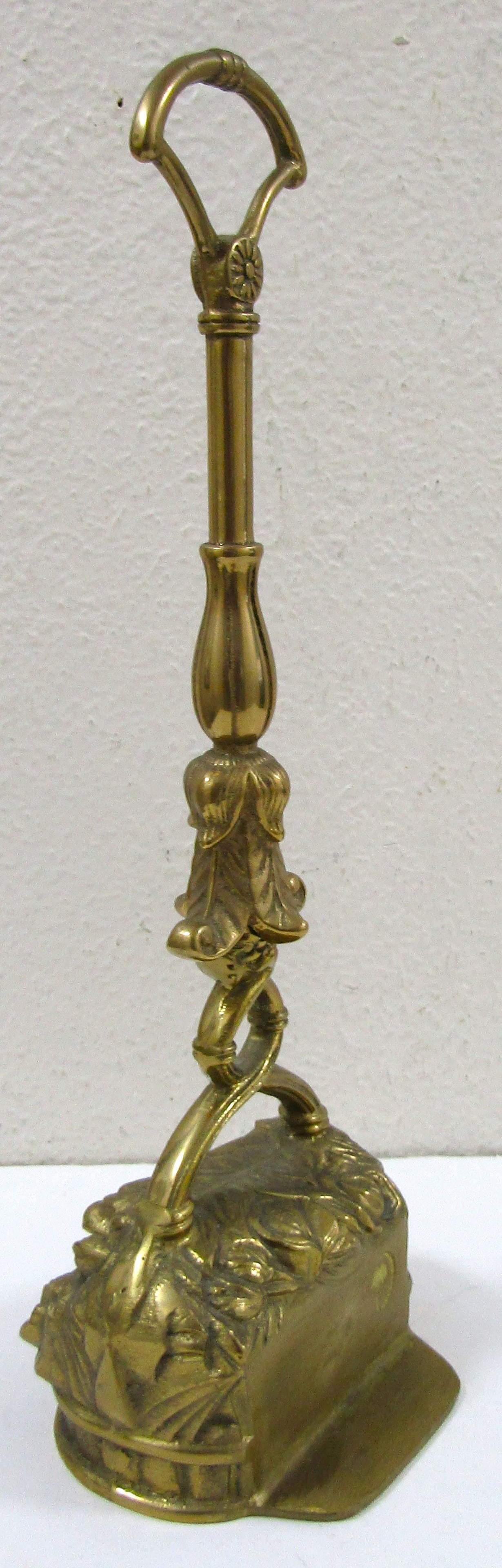 Antique Victorian-Era Solid Brass Doorstop Door Porter - 4