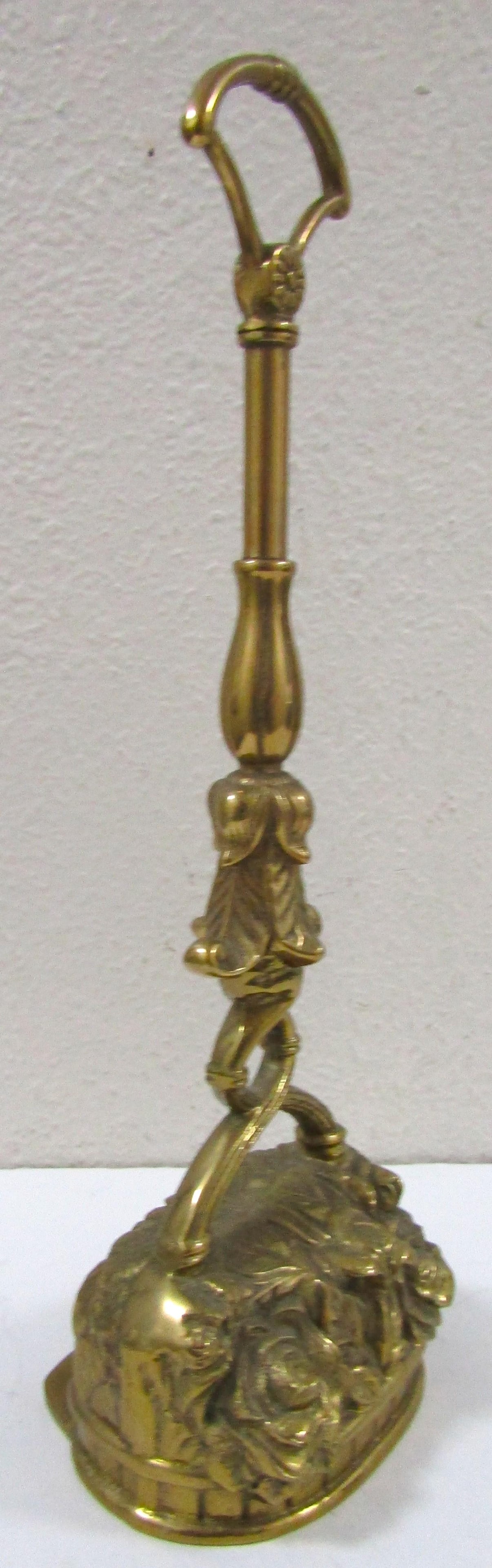 Antique Victorian-Era Solid Brass Doorstop Door Porter - 5