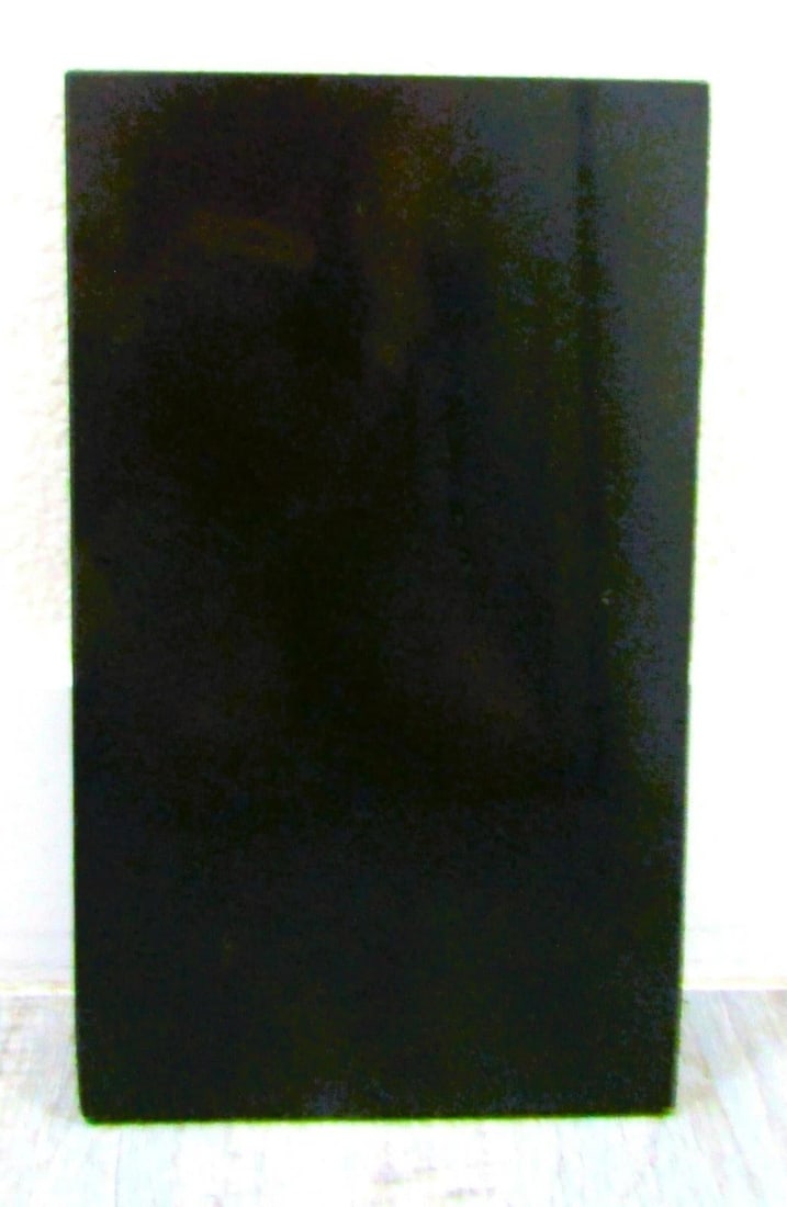 Vintage Rectangular Bronze and Black Granite Top 18" Tall Drink Table - 16