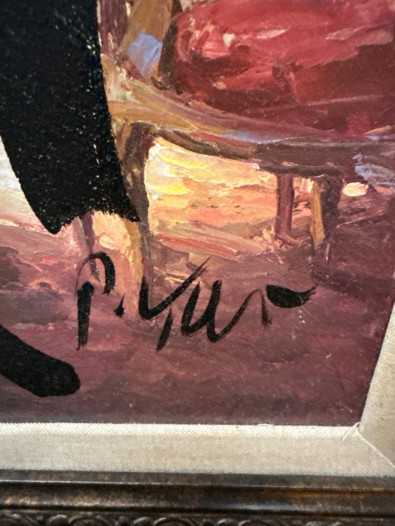 Original Peter Keil 1970s Abstract Portrait Painting - 5