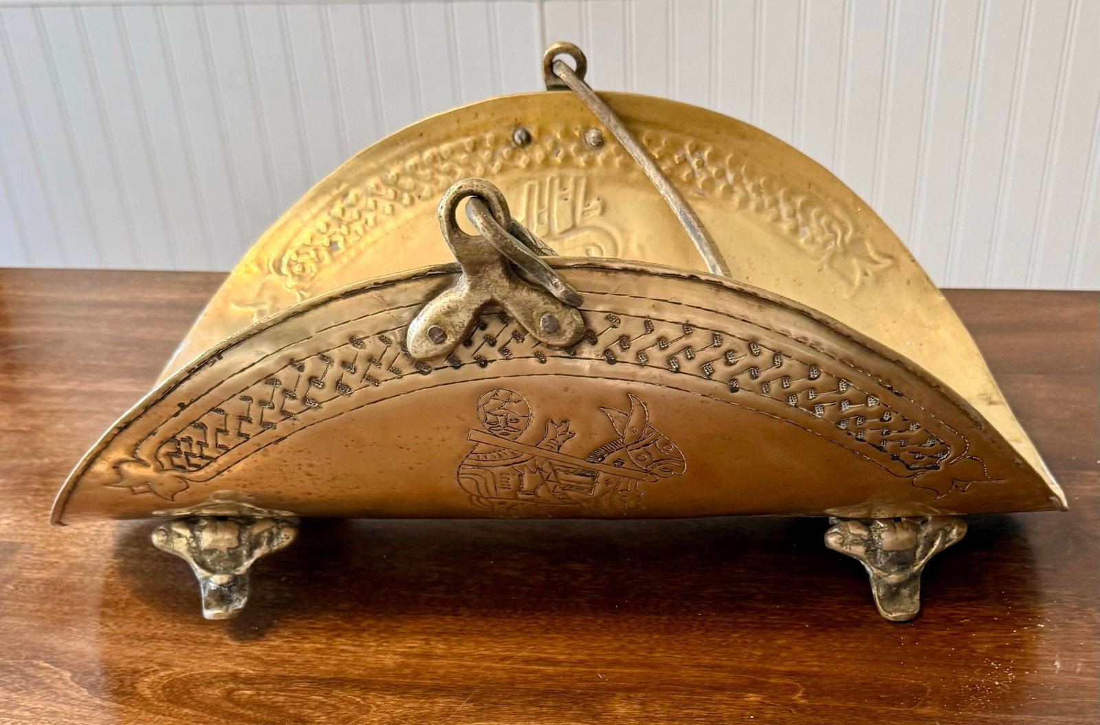 Brass Log Holder or Coal Scuttle - 2