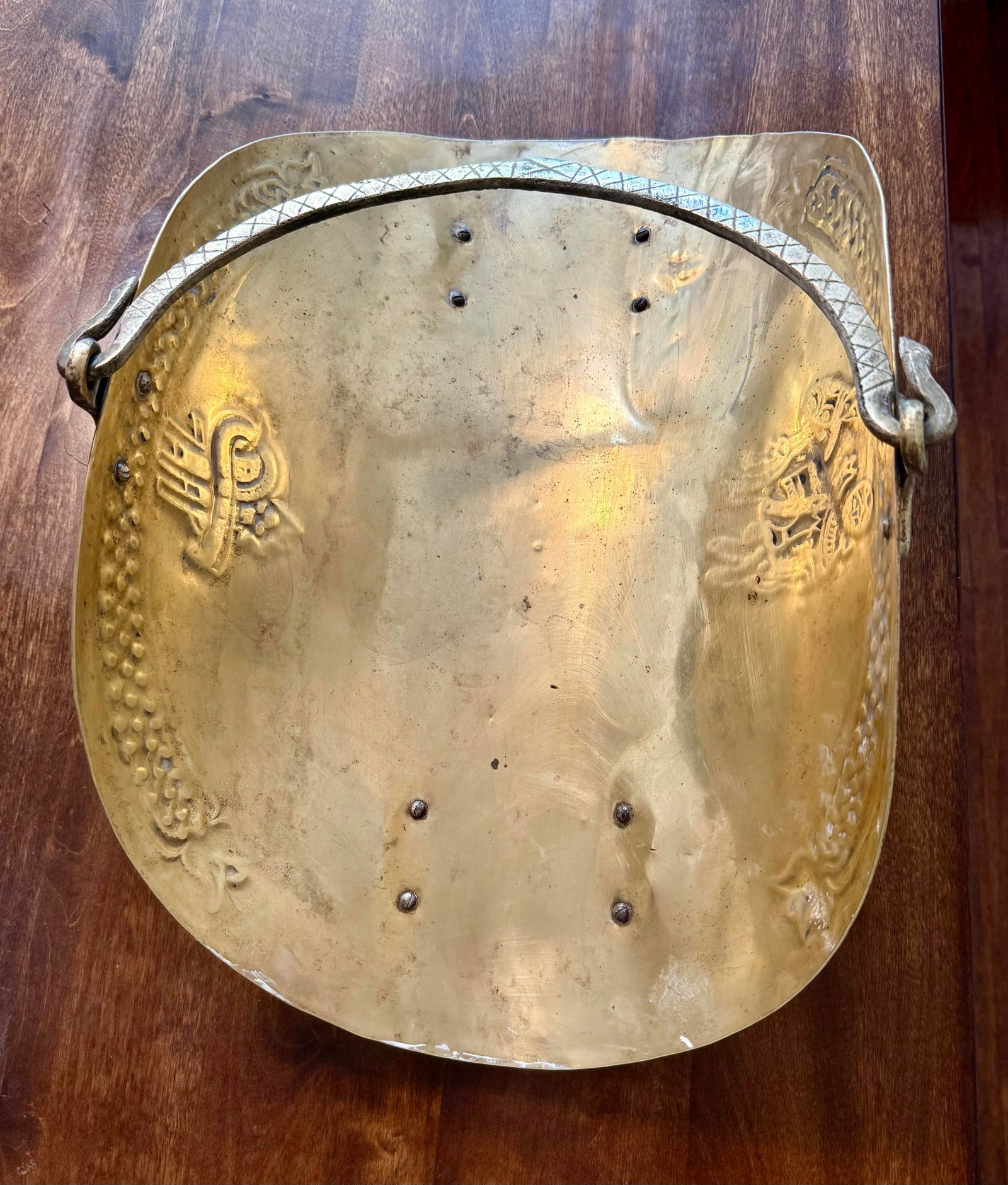 Brass Log Holder or Coal Scuttle - 4