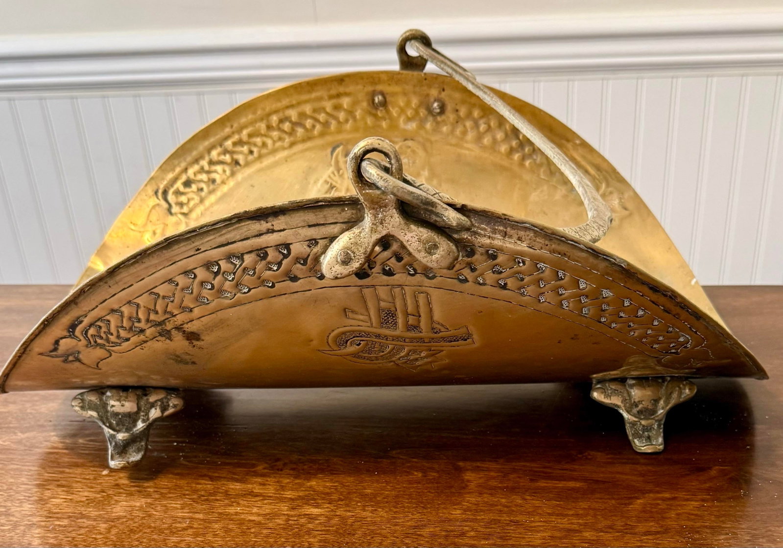 Brass Log Holder or Coal Scuttle - 6