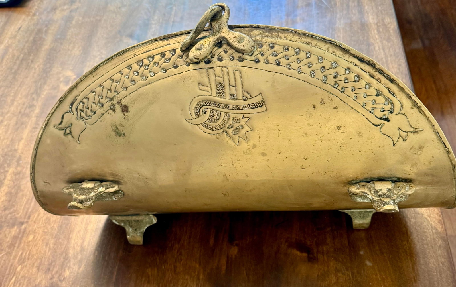 Brass Log Holder or Coal Scuttle - 7
