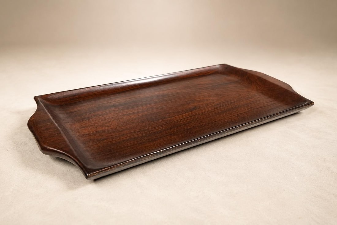 1960s Brazilian Modern Serving Tray in JacarandÃ¡, by Jean Gillon for WoodArt - 3