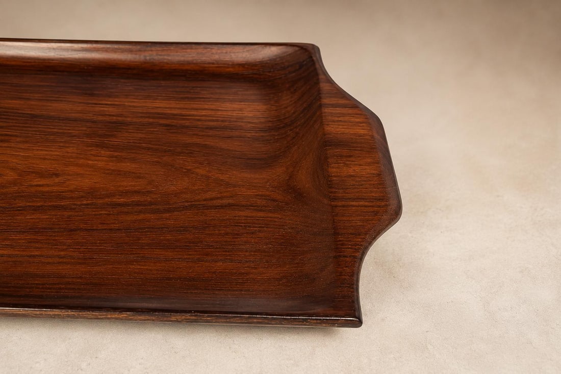 1960s Brazilian Modern Serving Tray in JacarandÃ¡, by Jean Gillon for WoodArt - 9