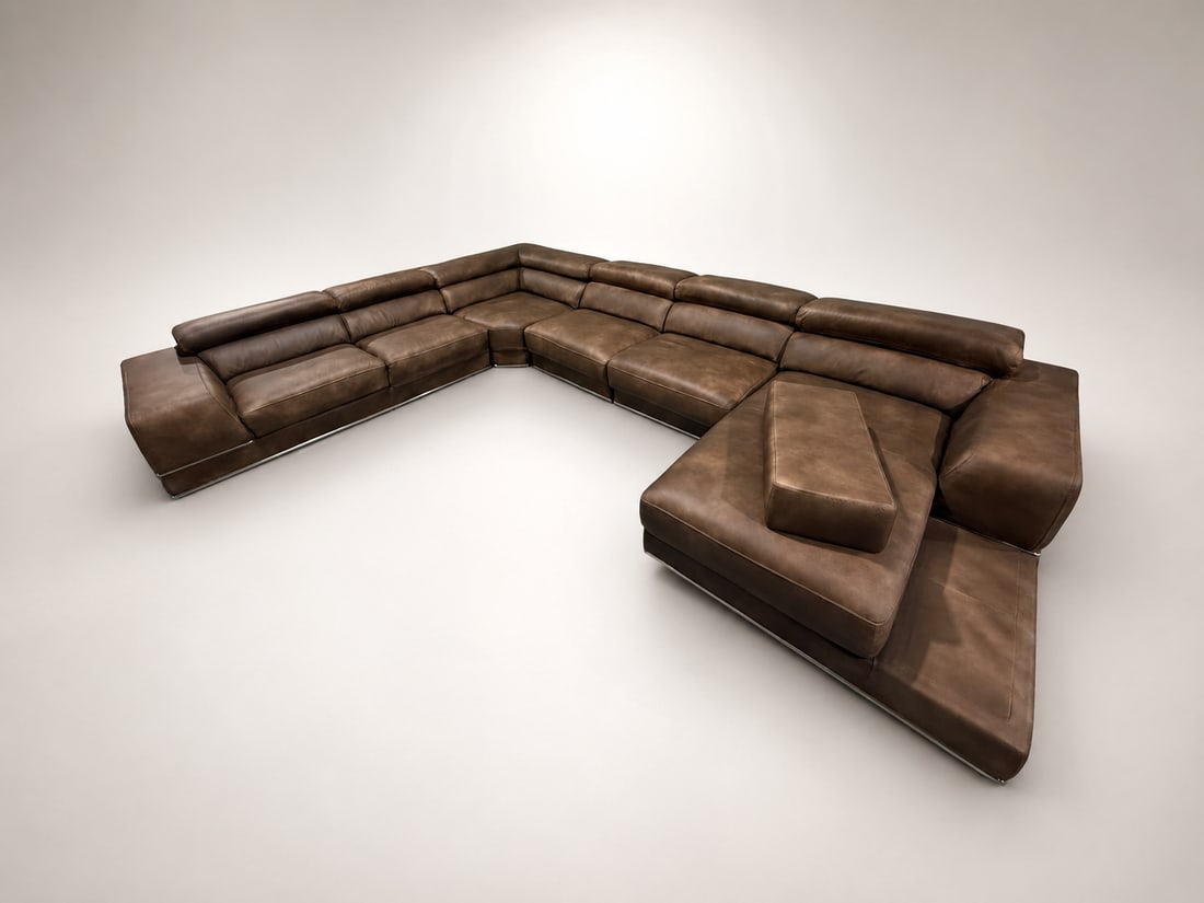 Loom Earthline Leather Modular Sectional Special Edition - 8