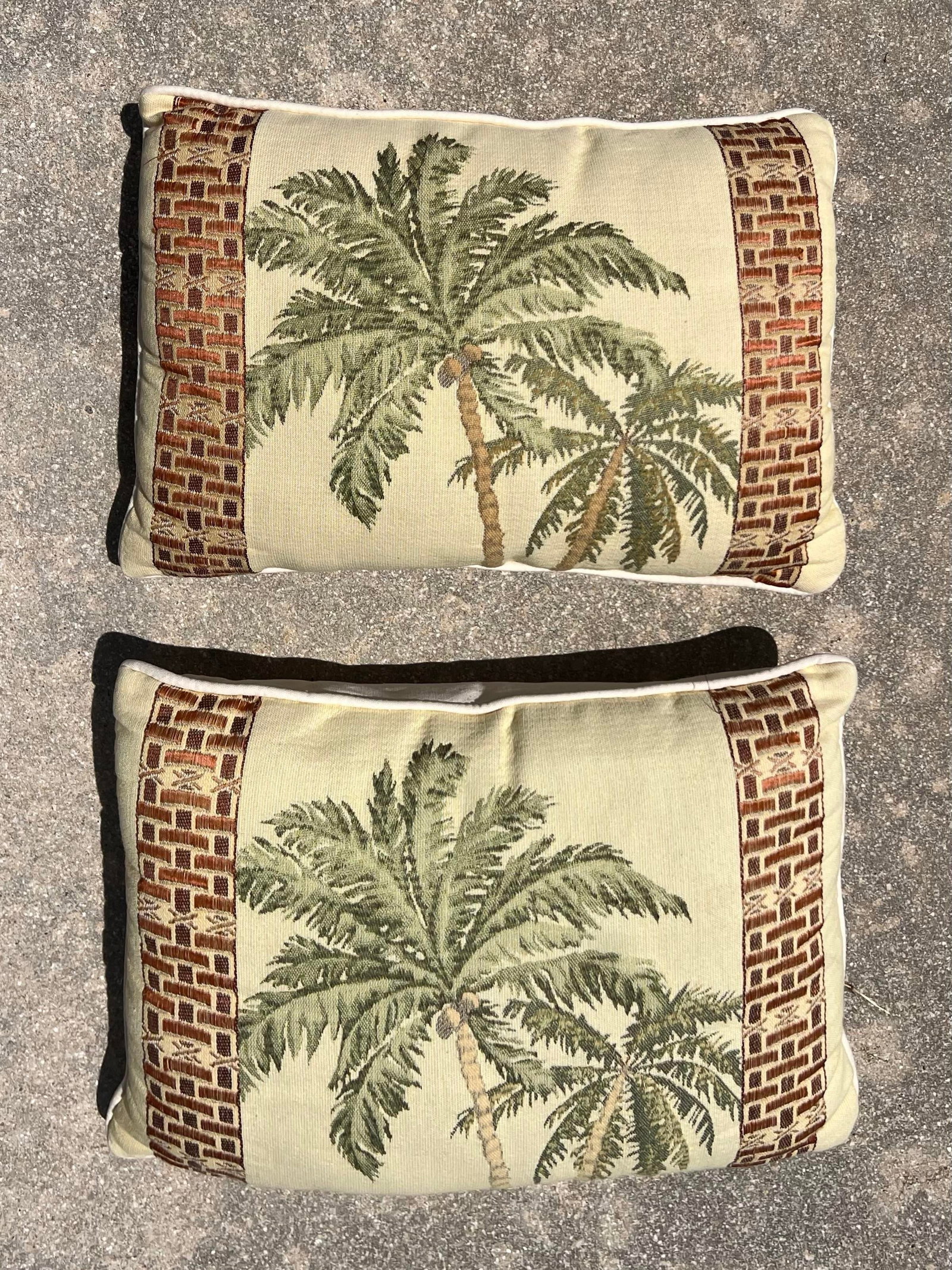 Vintage Tropical Palm Tree Pillows- 2 - 4