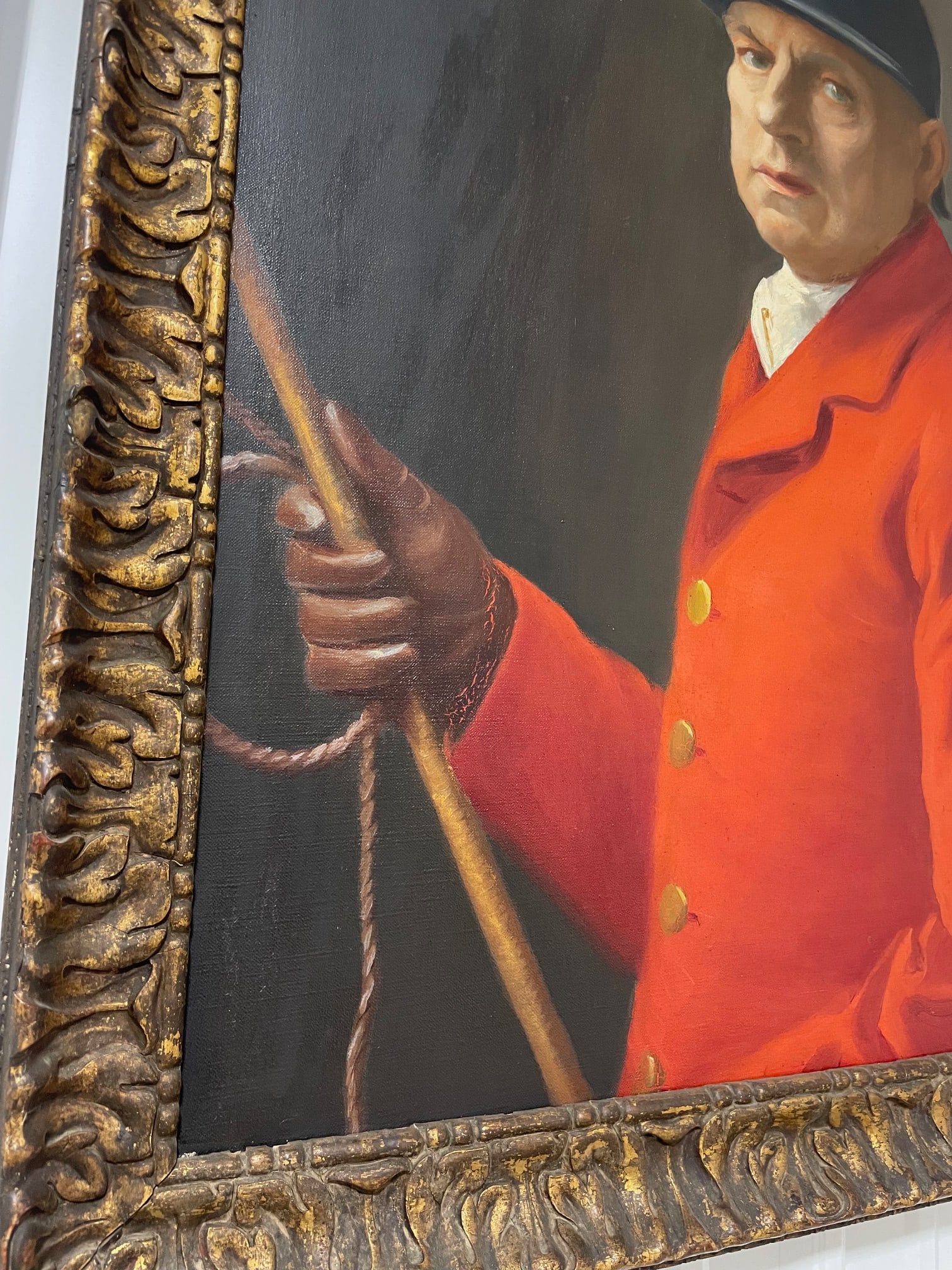 Early 20th Century Equestrian Themed Portrait, Oil-on-Canvas - 4