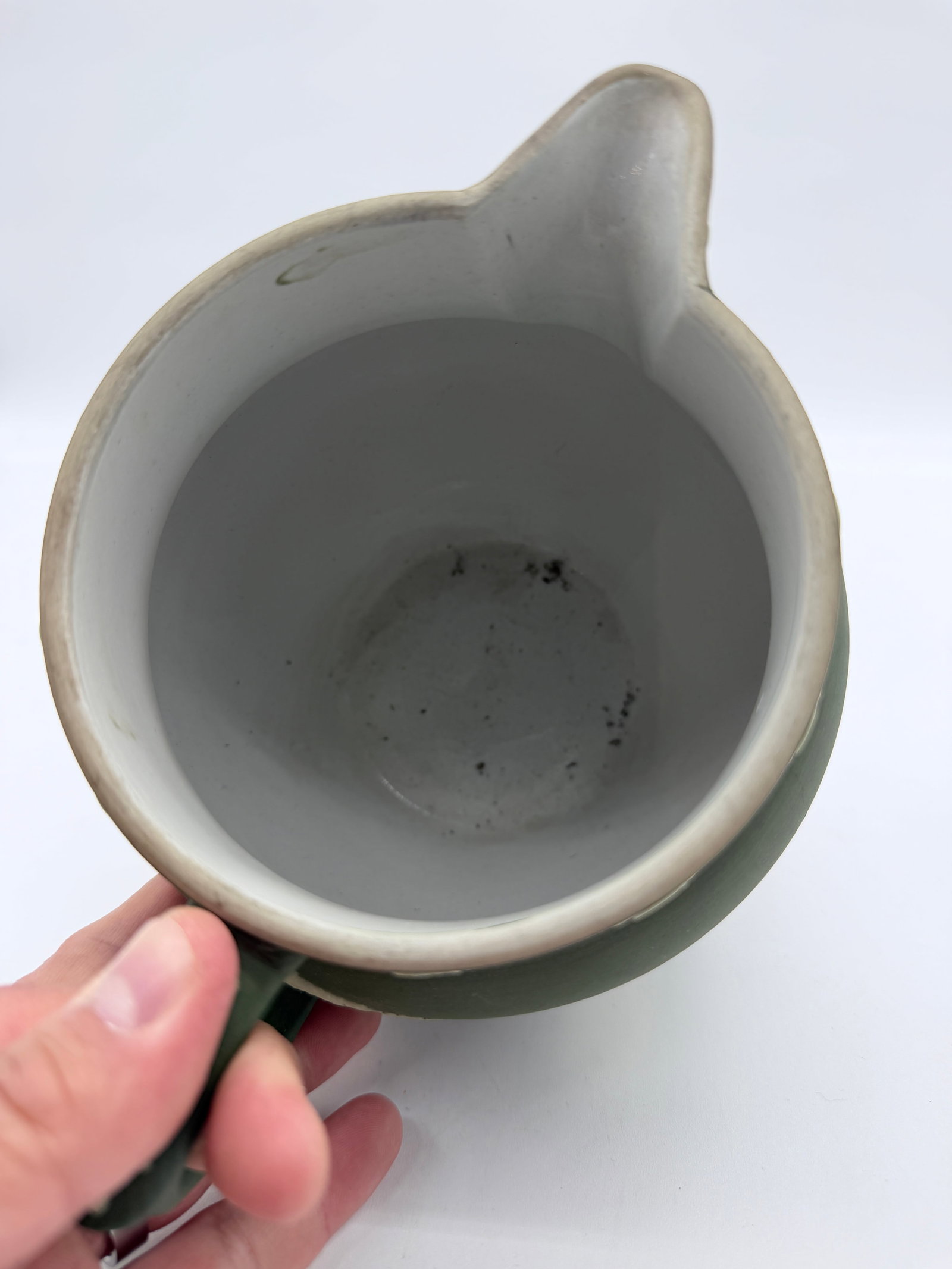 Antique Olive Green Wedgwood Jasperware Pitcher England, Circa 1891–1908 - 14