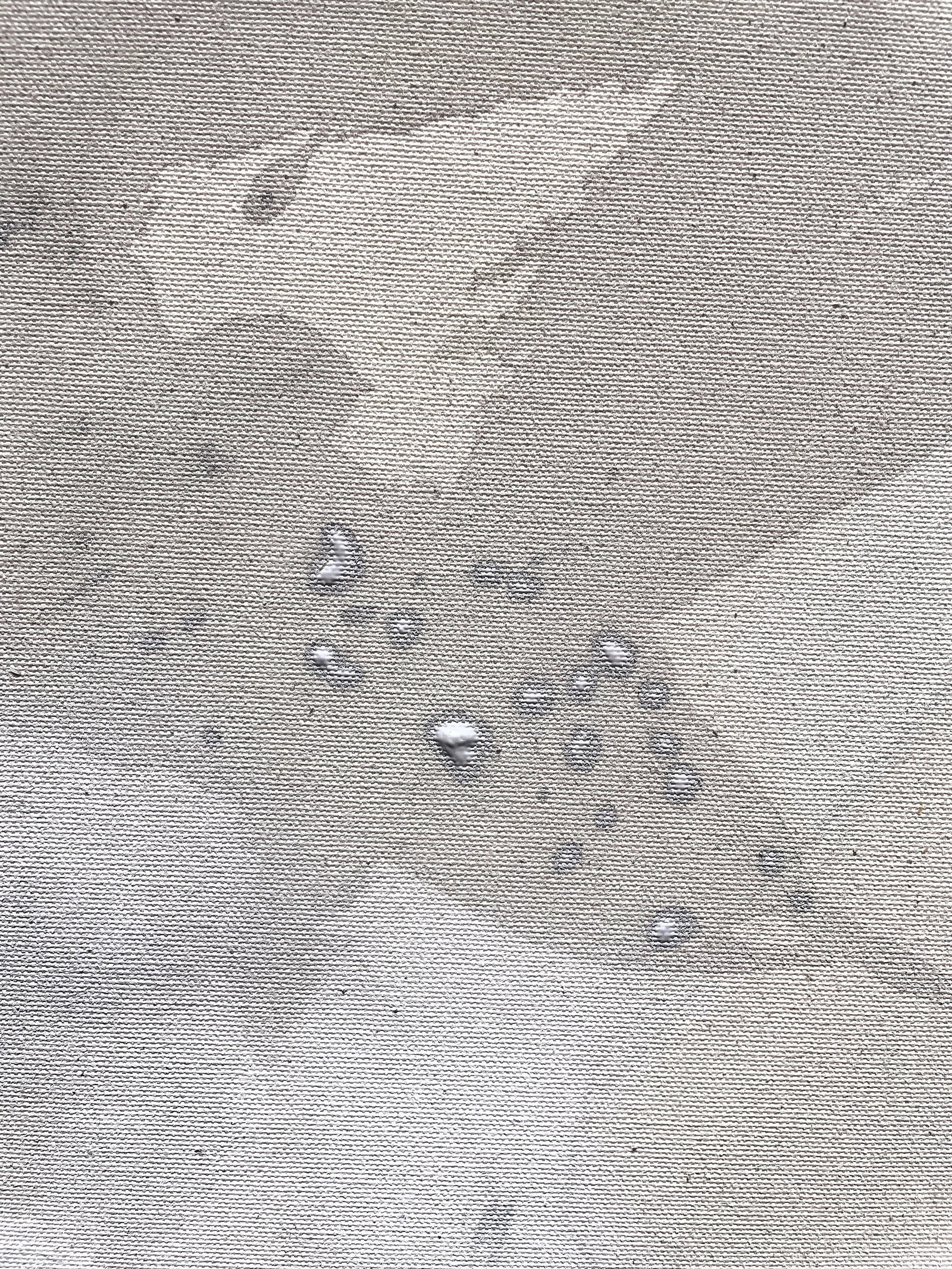 Original Contemporary Abstract Painting in Muted Taupe, Chalky White, and Soft Lilac by American Lyr - 6