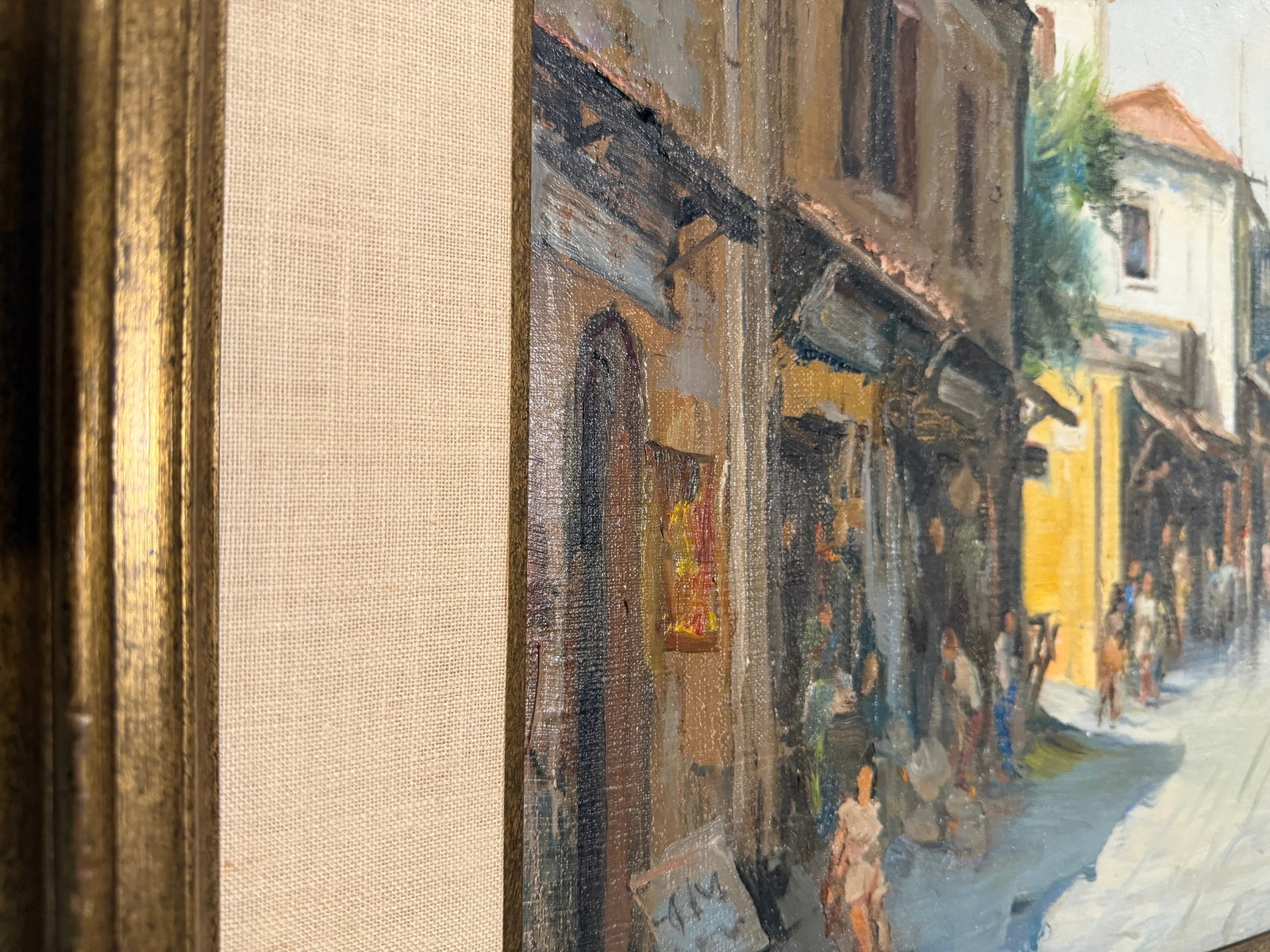 1960s Antonis L. Karafyllakis - Mediterranean Street Scene, Oil on Canvas - 9