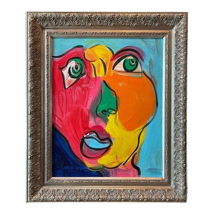 Andy Warhol by Artist Peter Keil Original Titled Painting Framed: Peter Keil is a German artist that focuses primarily on abstract expressionism. Keil painted with some of the greats including Joan MirÃ³, Pablo Picasso and Andy Warhol, to name a few. This