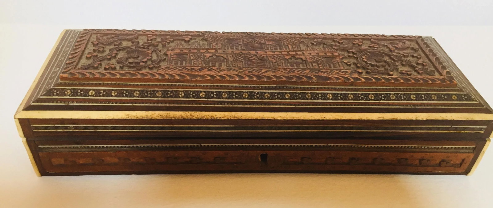 Antique Anglo Indian Mother of Pearl Inlay Box - 12
