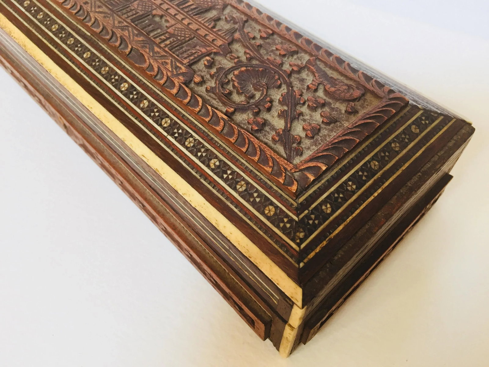 Antique Anglo Indian Mother of Pearl Inlay Box - 7