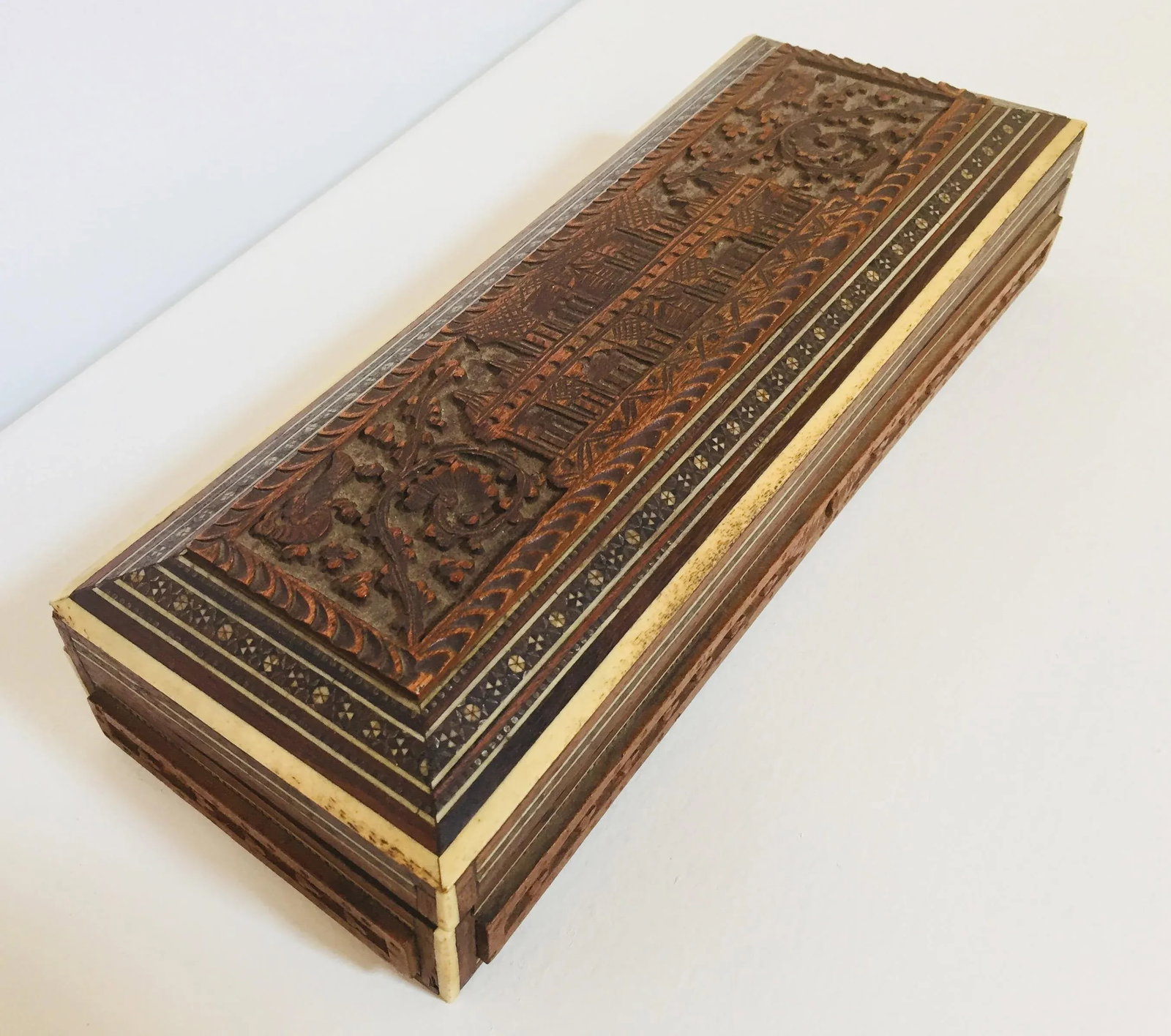 Antique Anglo Indian Mother of Pearl Inlay Box - 8