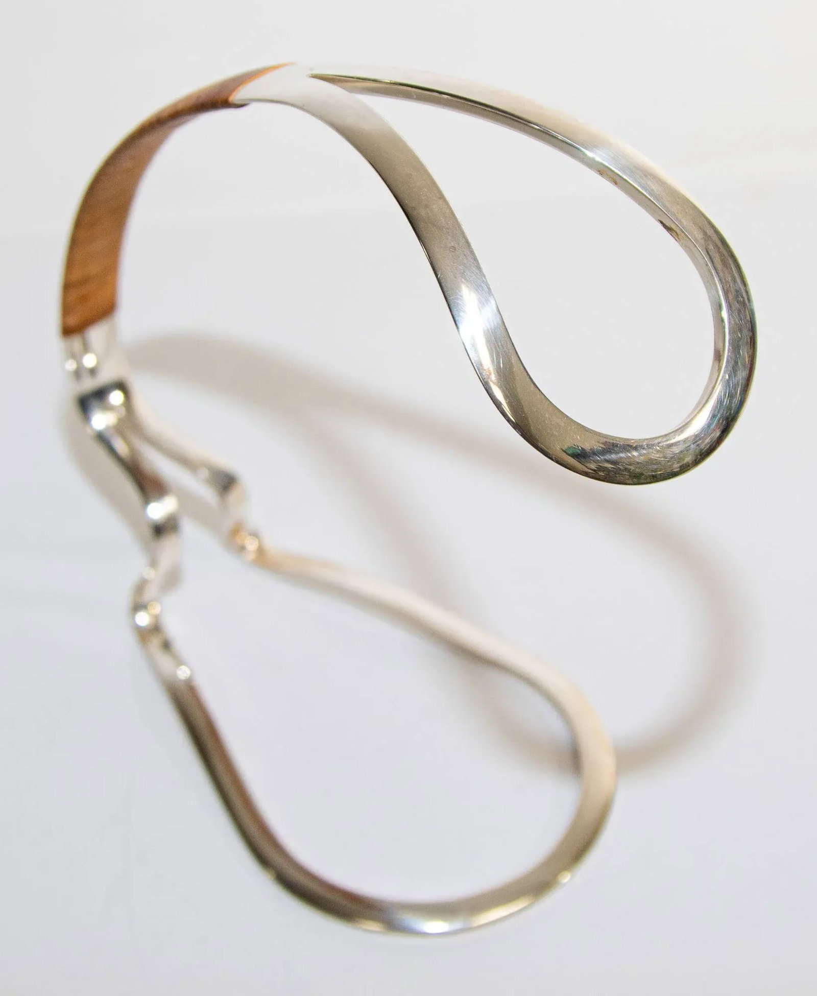 Vintage Silver-Plate and Cane Wine Bottle Holder by Eisenberg Lozano 1960 - 2