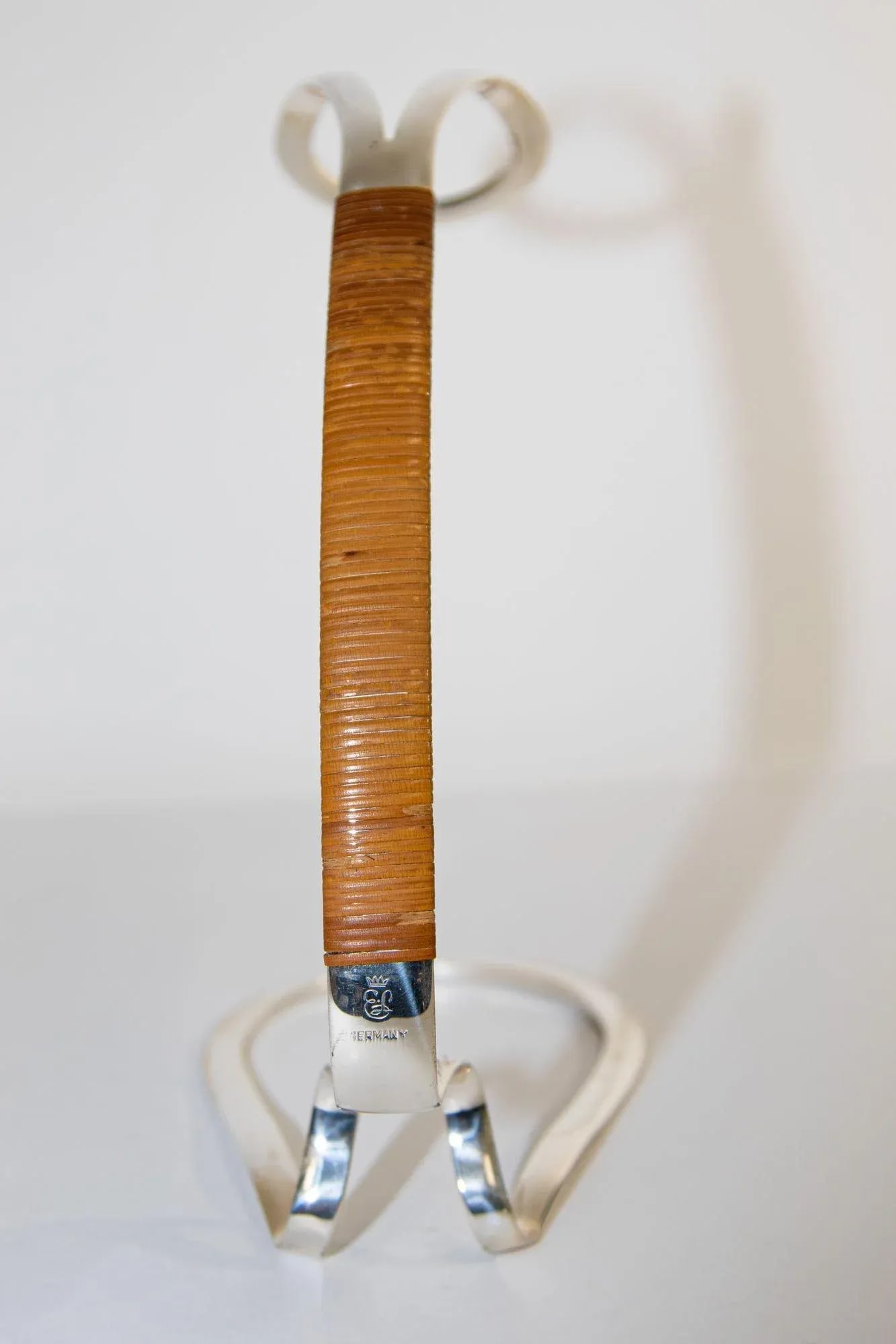 Vintage Silver-Plate and Cane Wine Bottle Holder by Eisenberg Lozano 1960 - 7