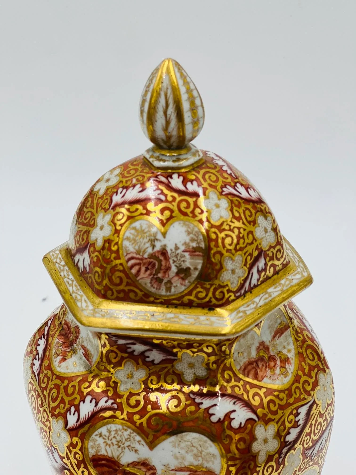 19th Century English Japonesque Porcelain Lidded Urns Exc- a Pair - 10
